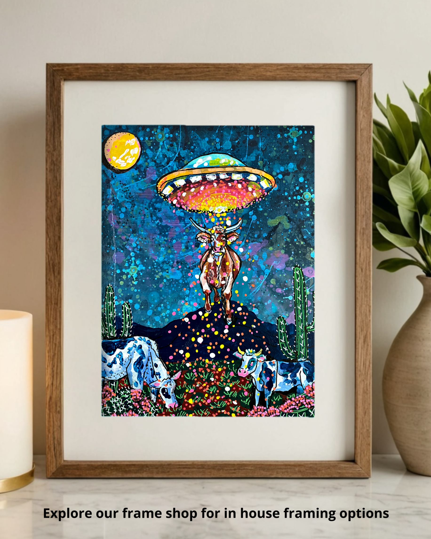 Desert Cow UFO - Limited Edition Print