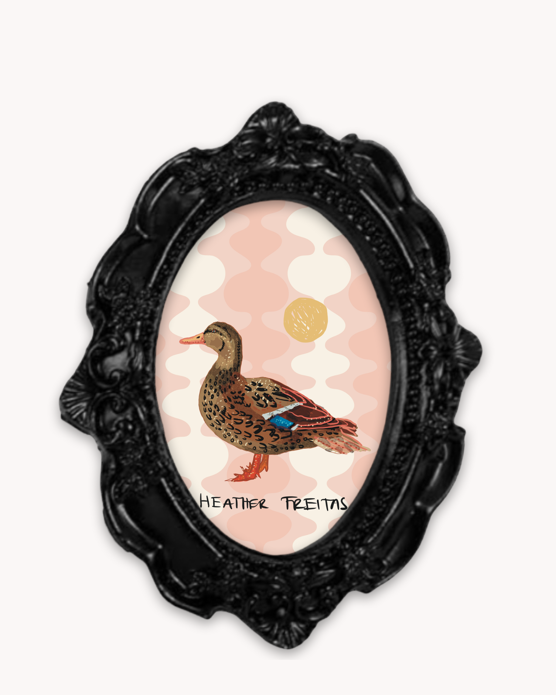 Lady Duck Framed Magnet