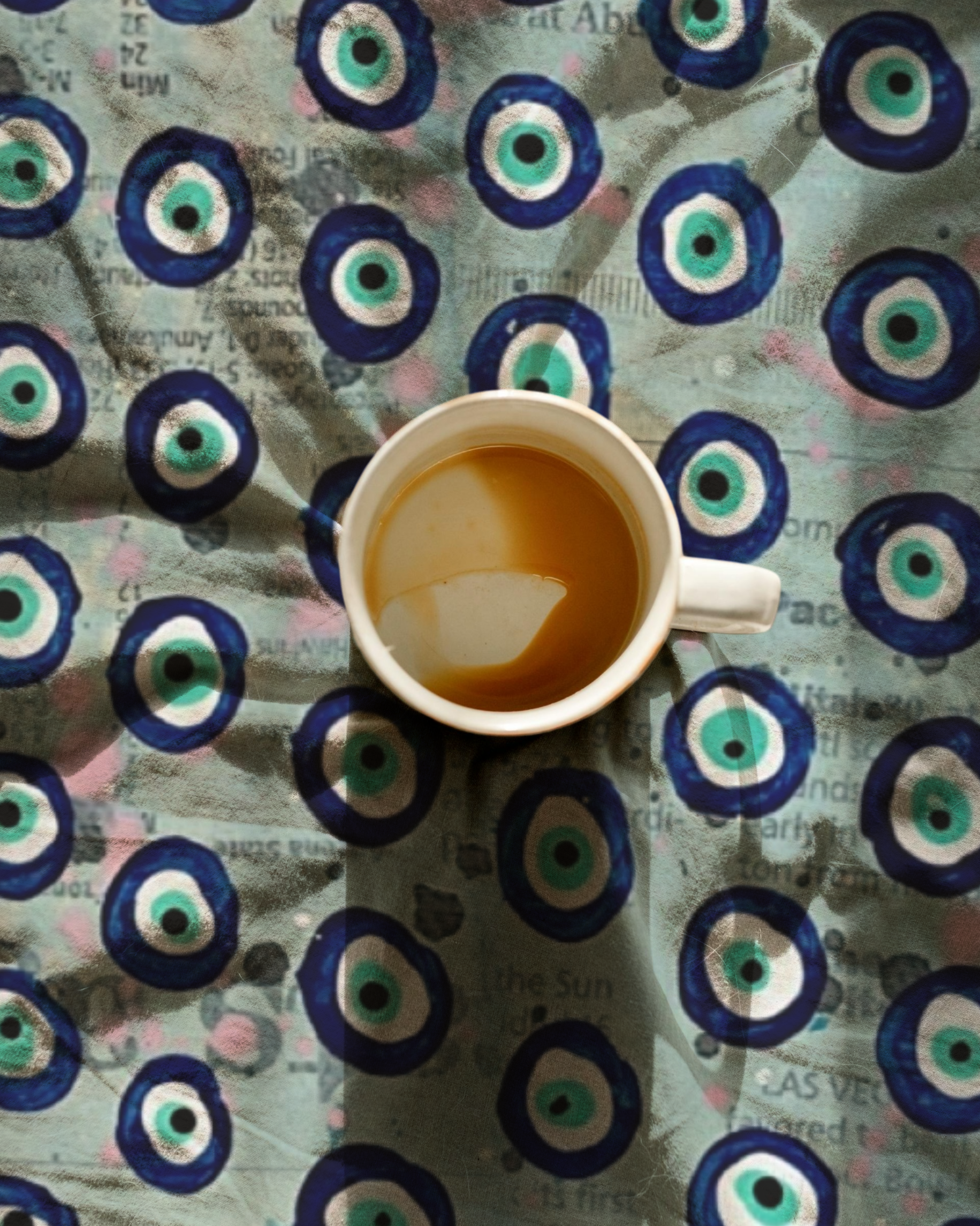 Evil Eye Blues Tea Towel