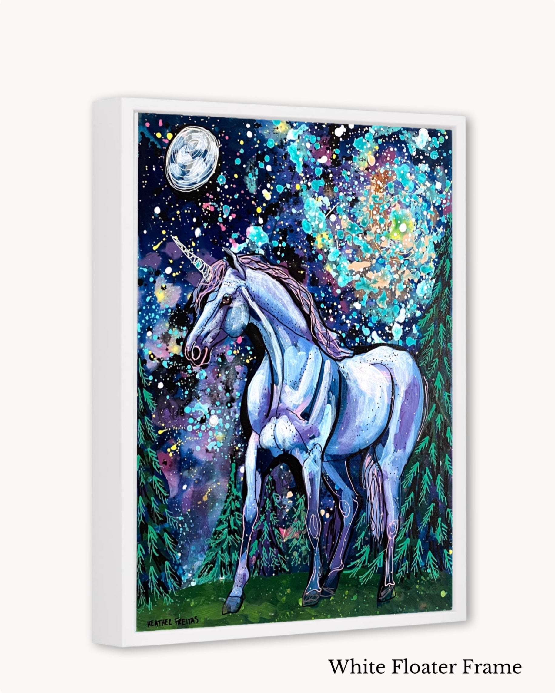 Spiral Galaxy Unicorn ( Original Painting )