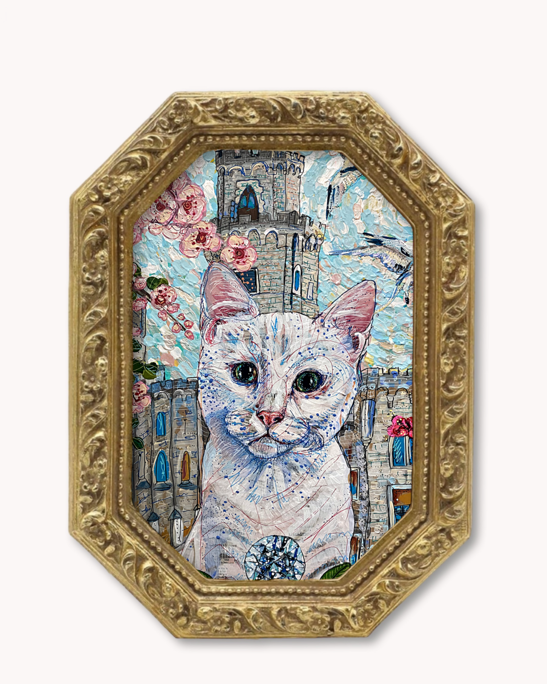 Blossom Castle Cat Trinket Tray