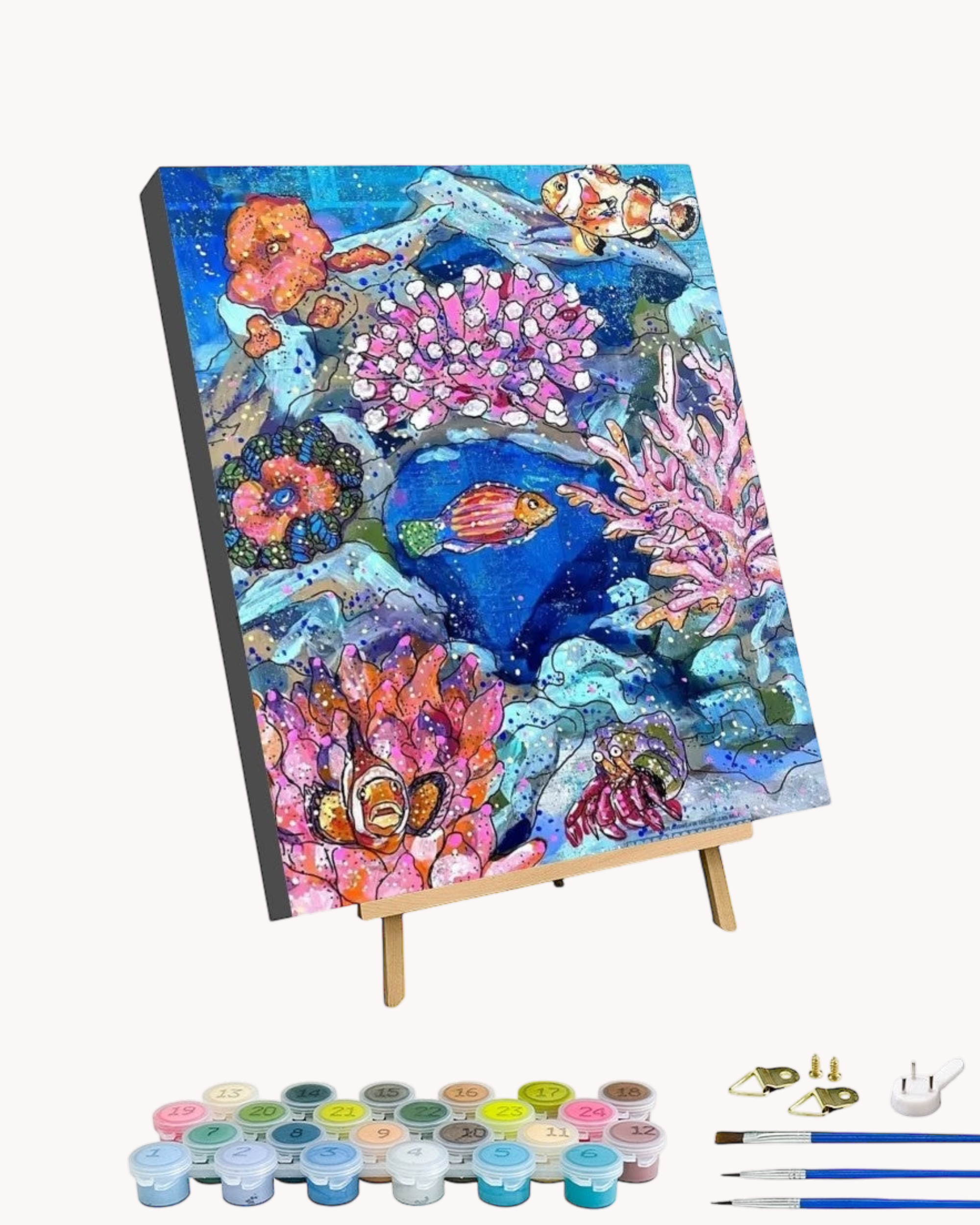 Ocean Reef -  Paint by Numbers Kit for Adults with Stand