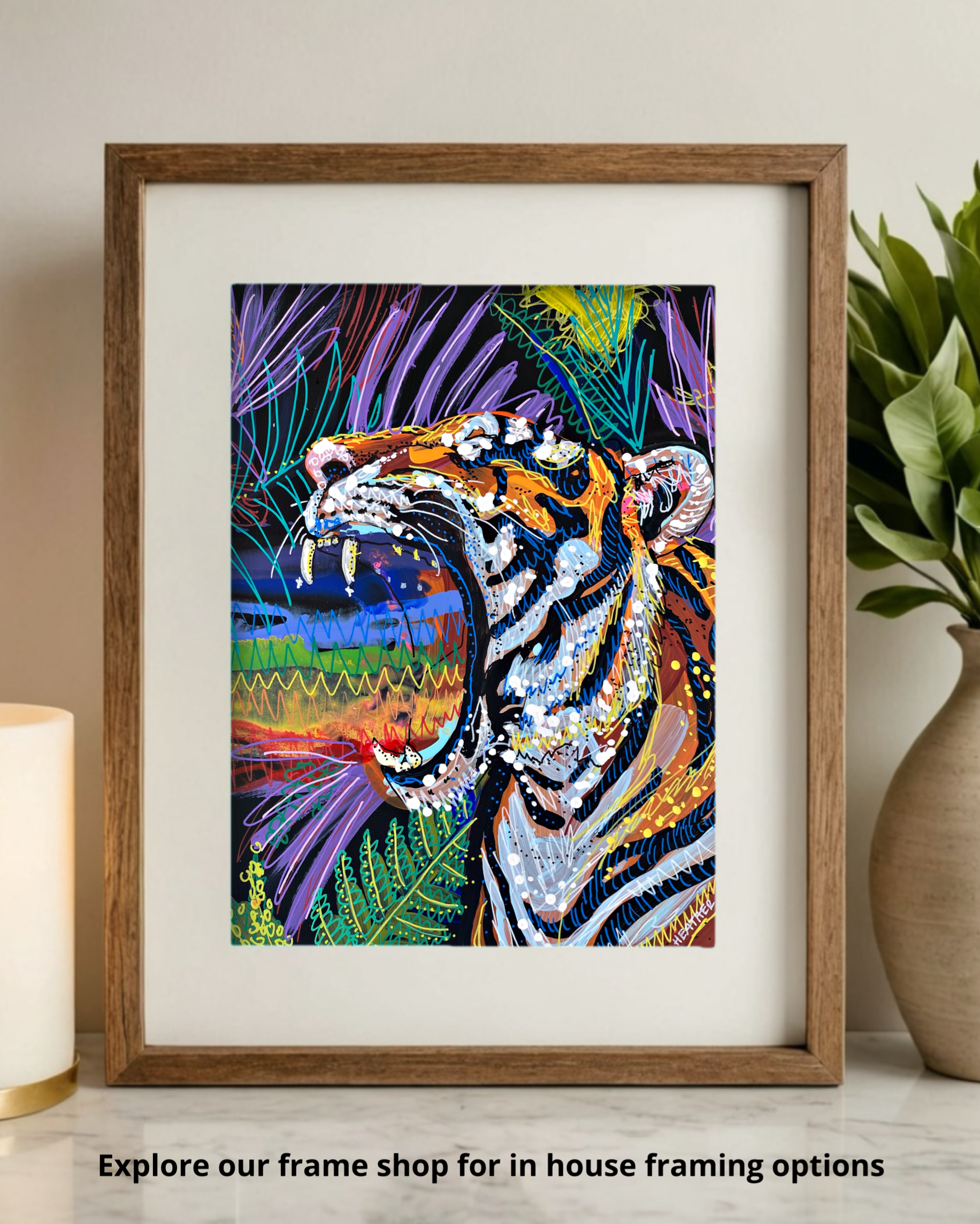 Tiger Tides & Rainbow Vibes - Limited Edition Print