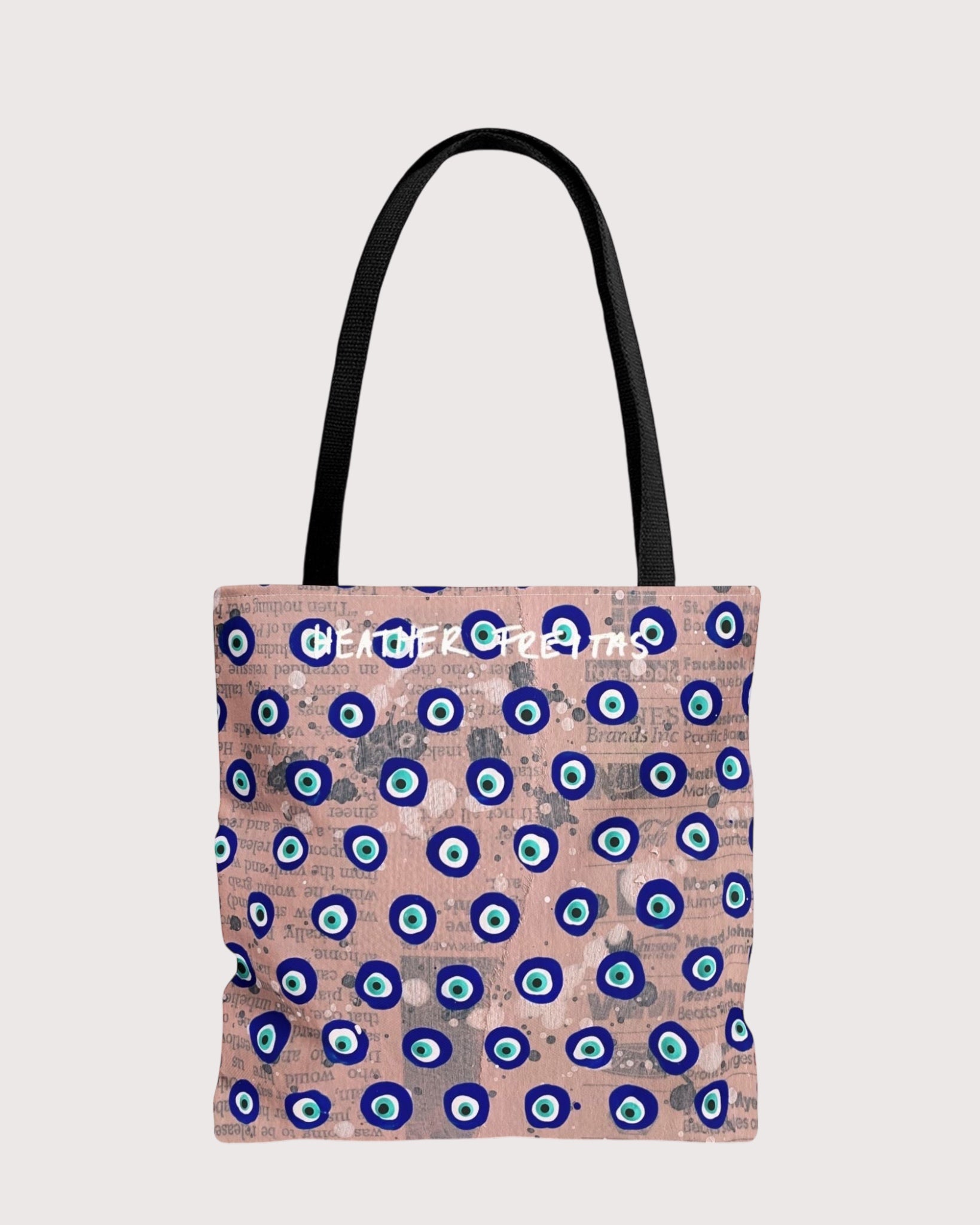 Dusty Pink Evil Eye Tote Bag