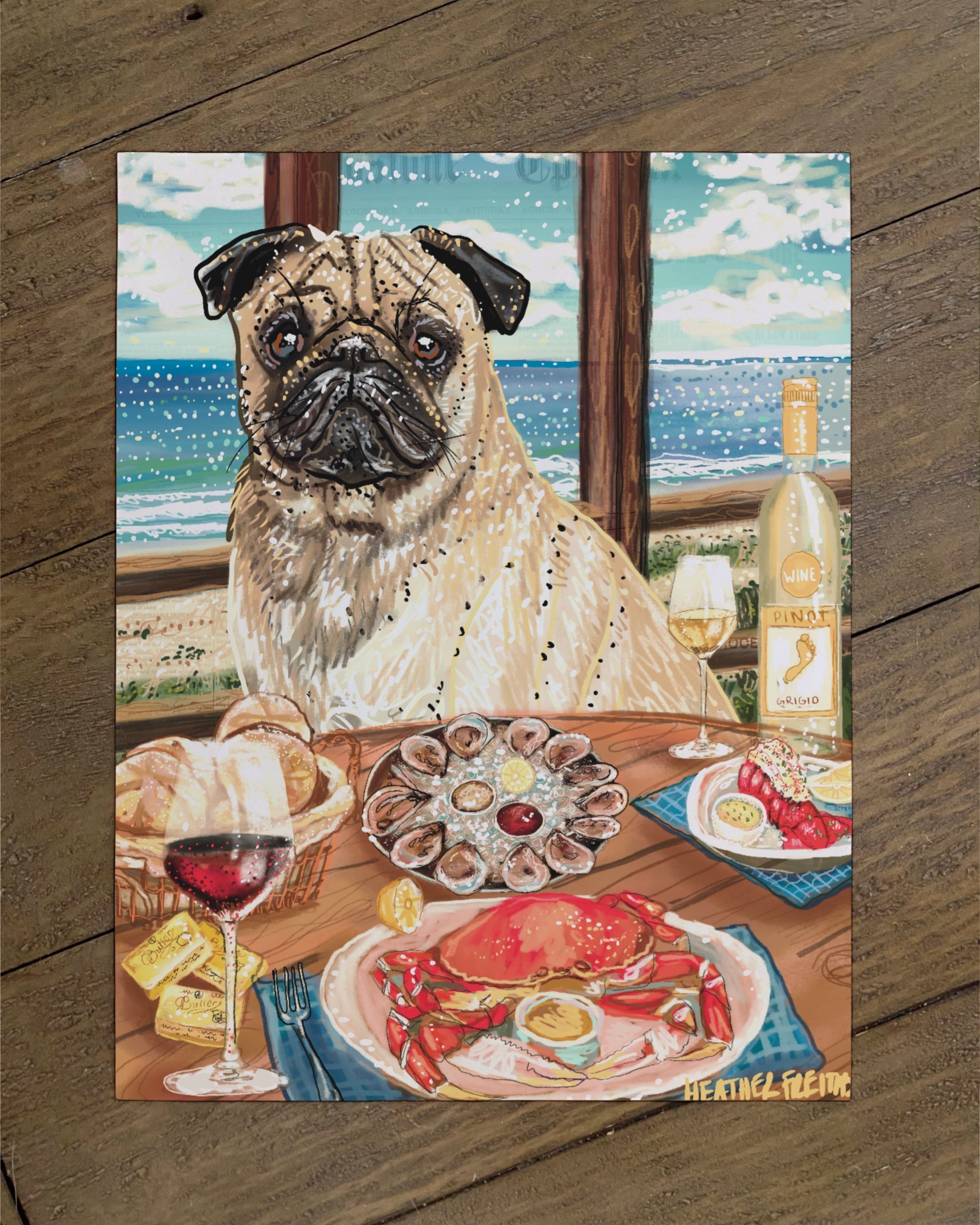 Build Your Own Ding Dog Art Print - Pug