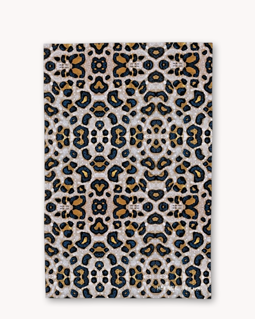 Polka Dot Leopard Print Tea Towel