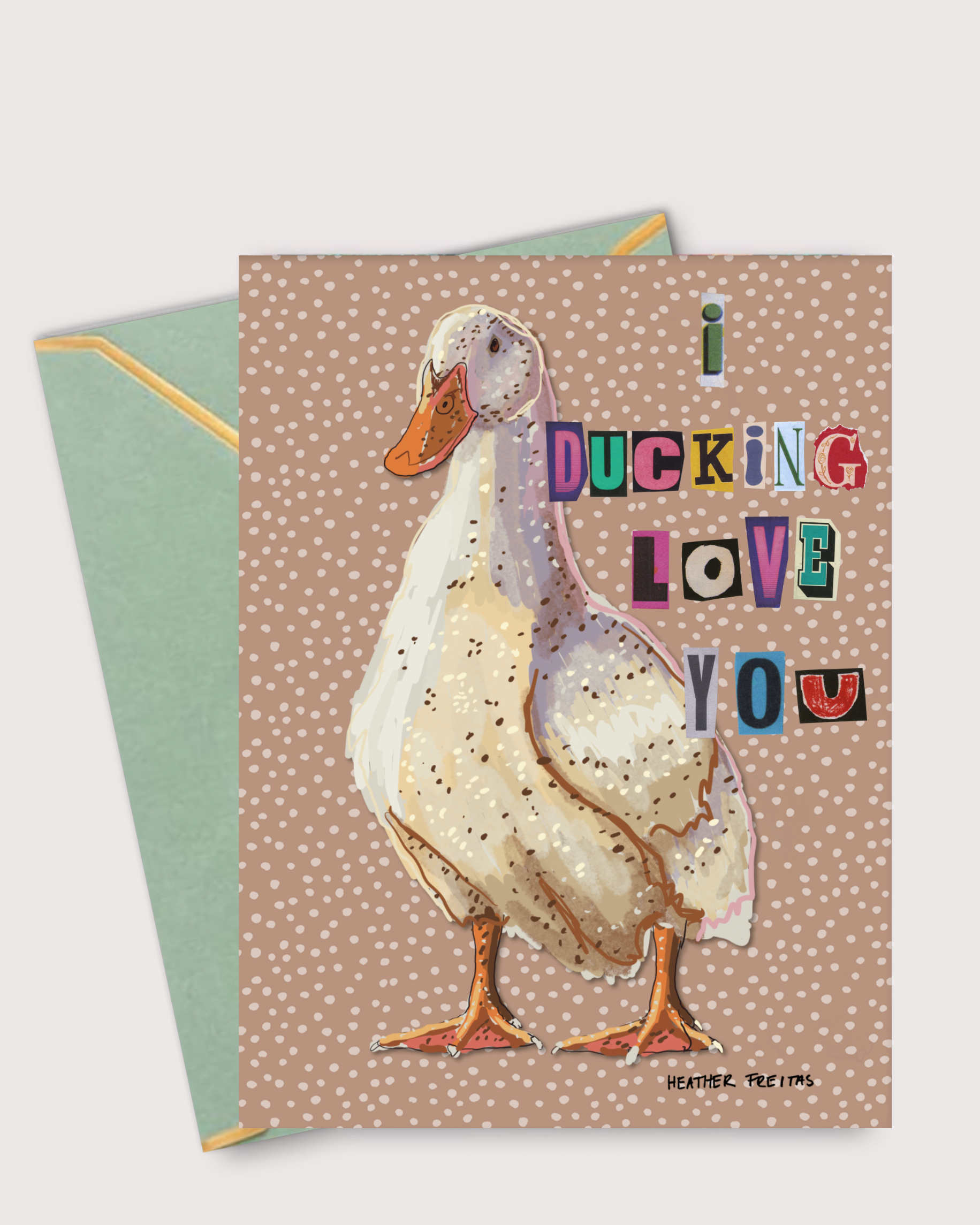 I Ducking Love You Greeting Card / Fine Art Print