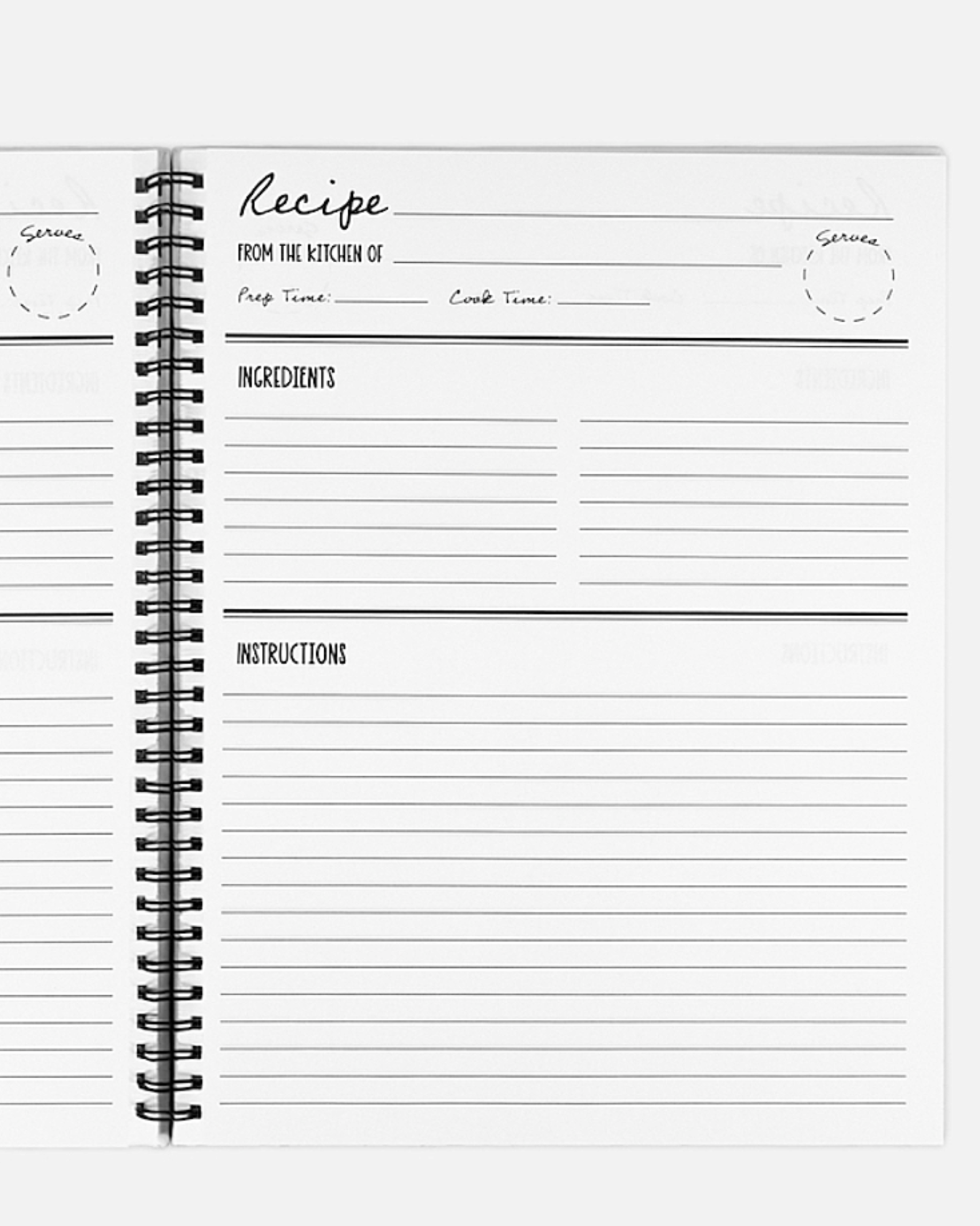 Black Labrador Dining Hardcover Recipe Journal 8.5 x 11