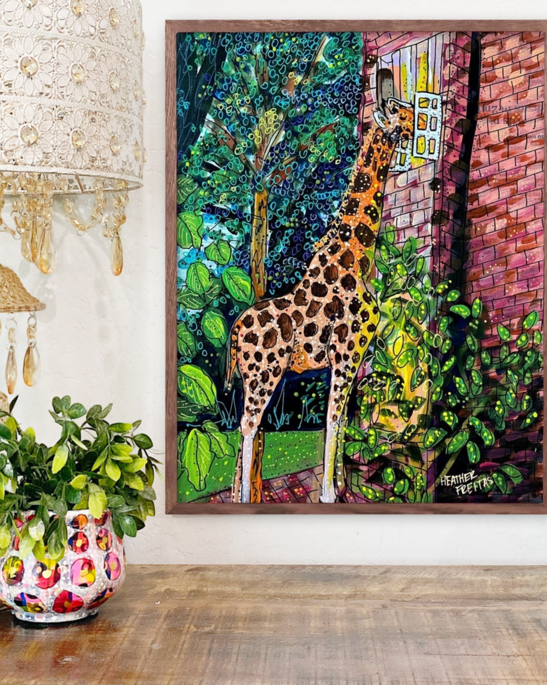 Twilight Snack Giraffe - Limited Edition Print