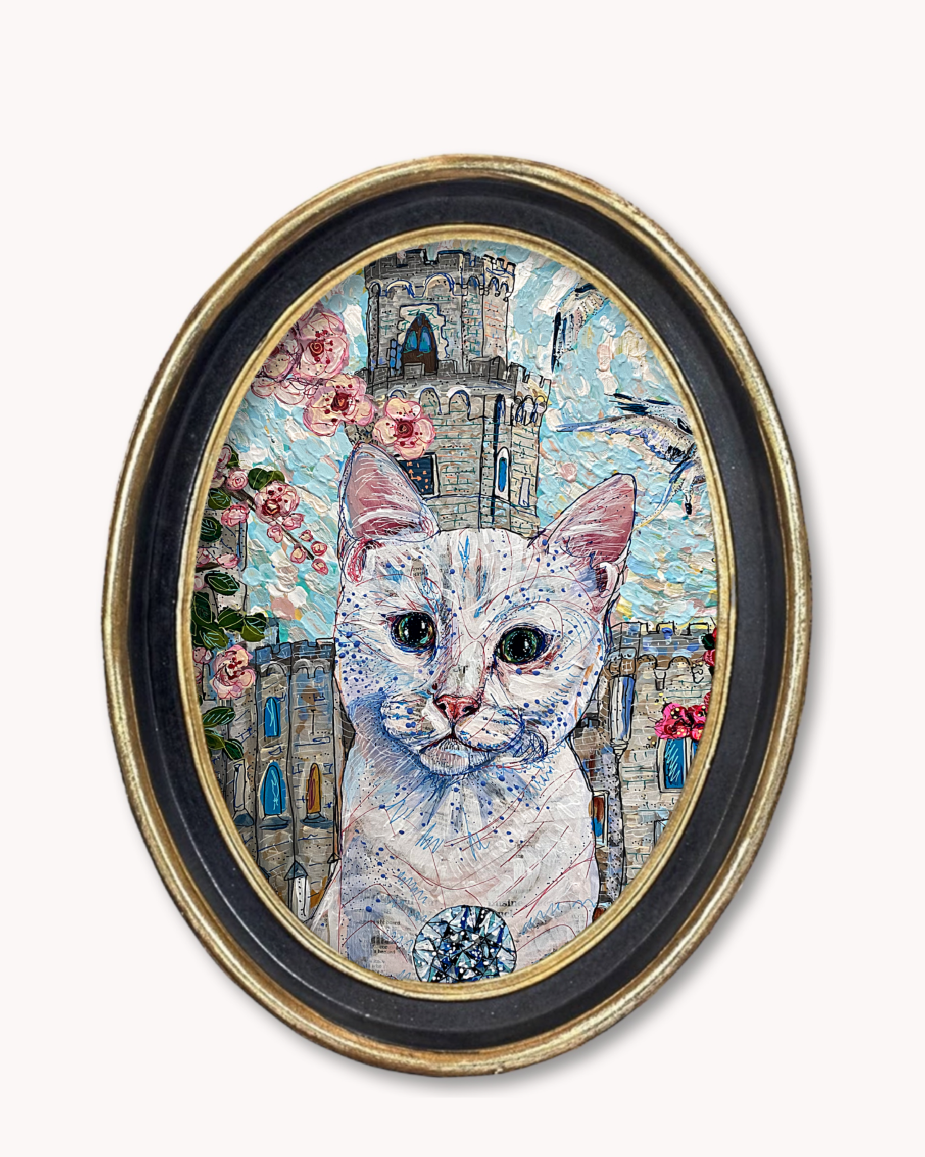 Blossom Castle Cat Trinket Tray