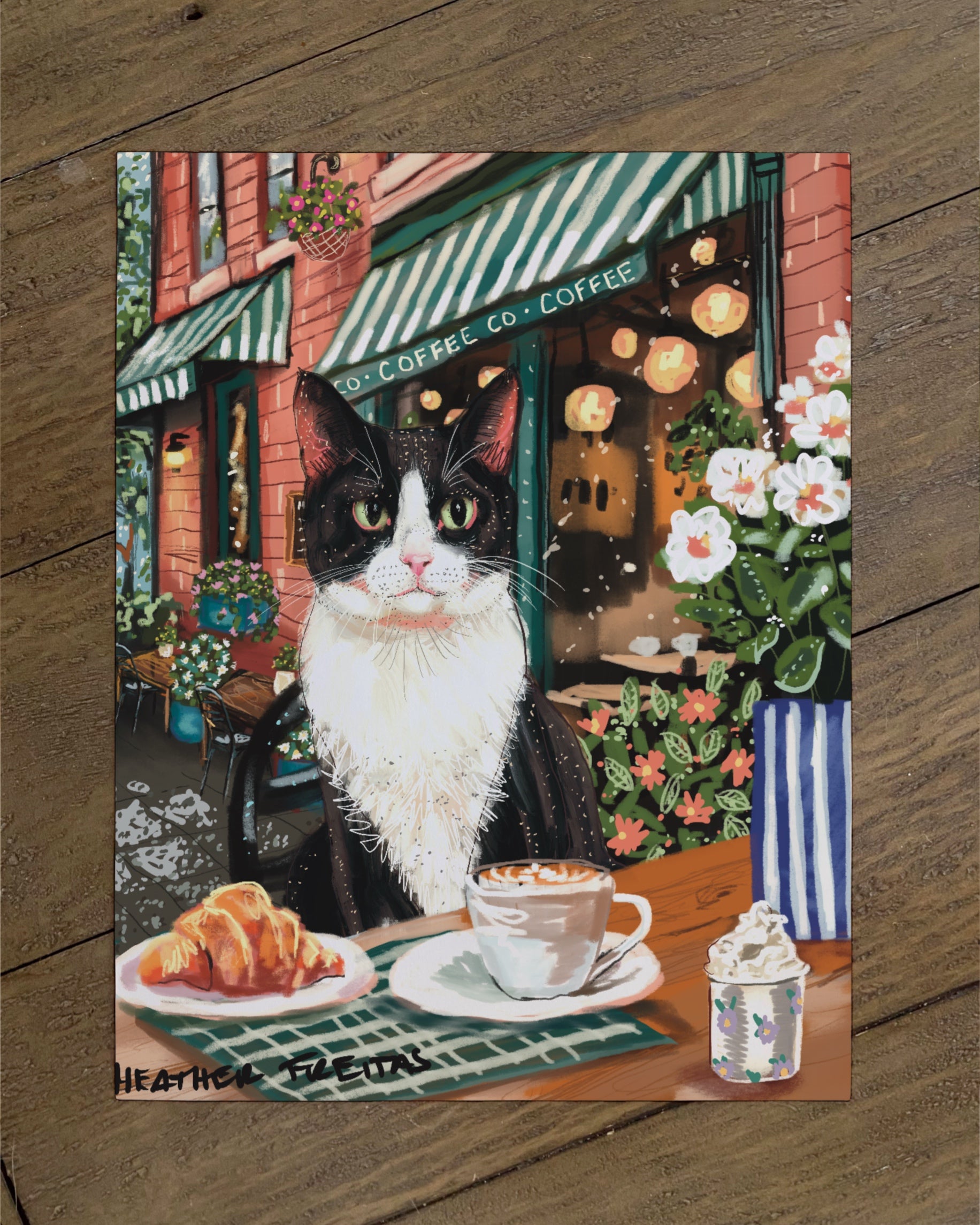 Build Your Own Fancy Feast Cat Art Print - Tuxedo