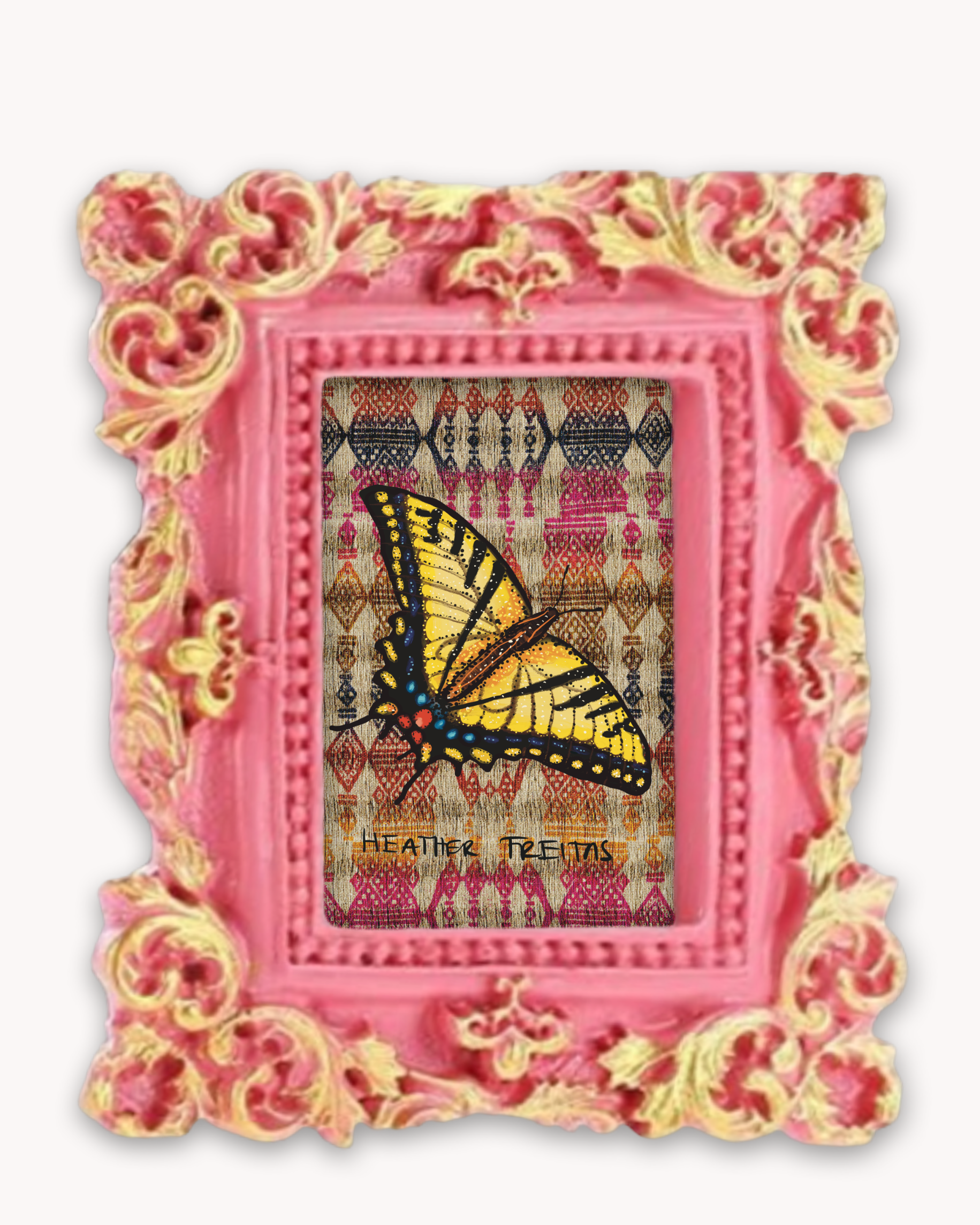 Two-tailed Swallowtail Butterfly Framed Magnet be