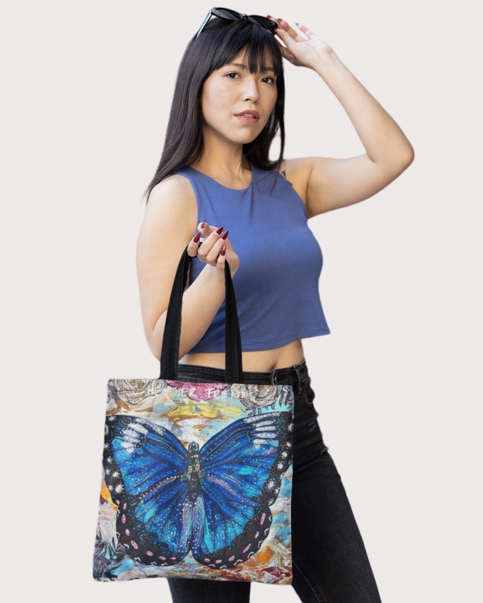 Diamond Monarch Tote Bag