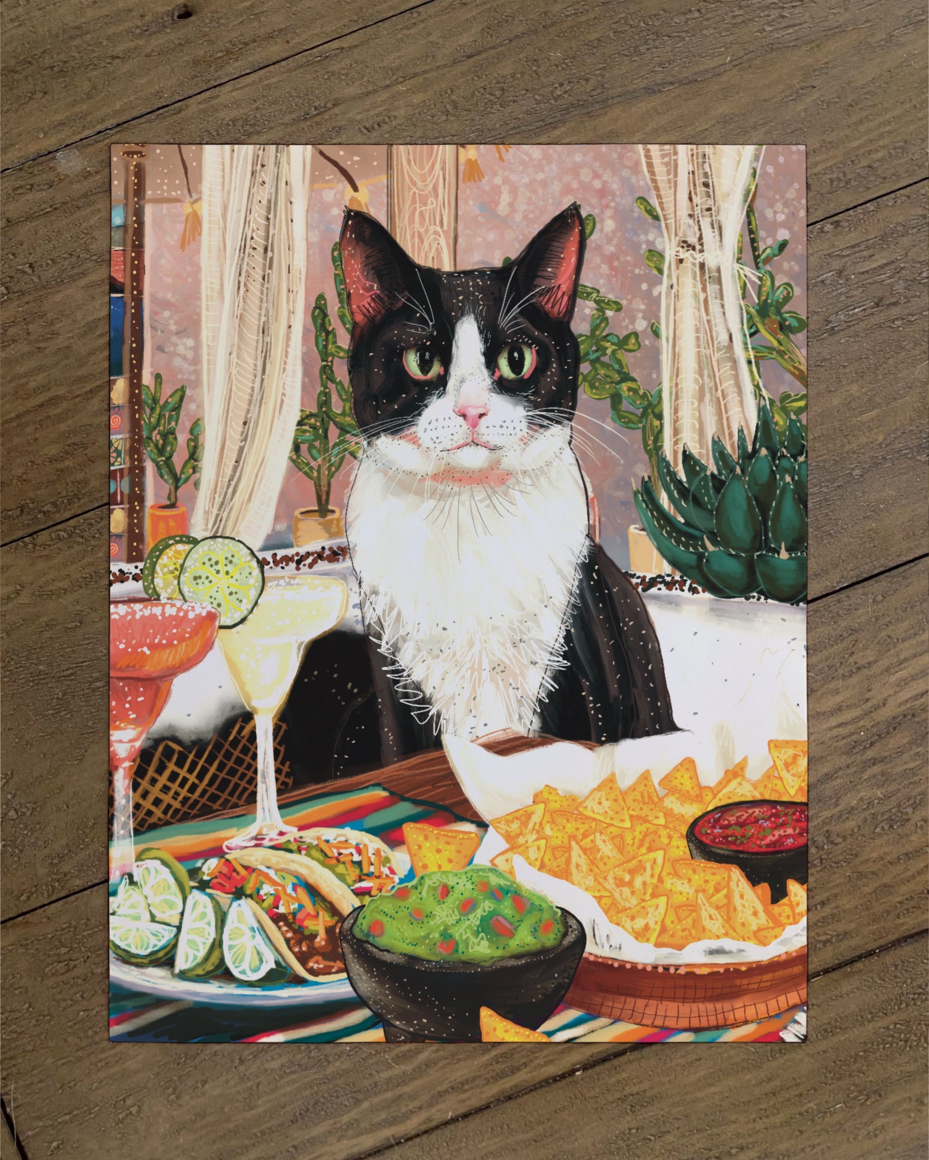 Build Your Own Fancy Feast Cat Art Print - Tuxedo