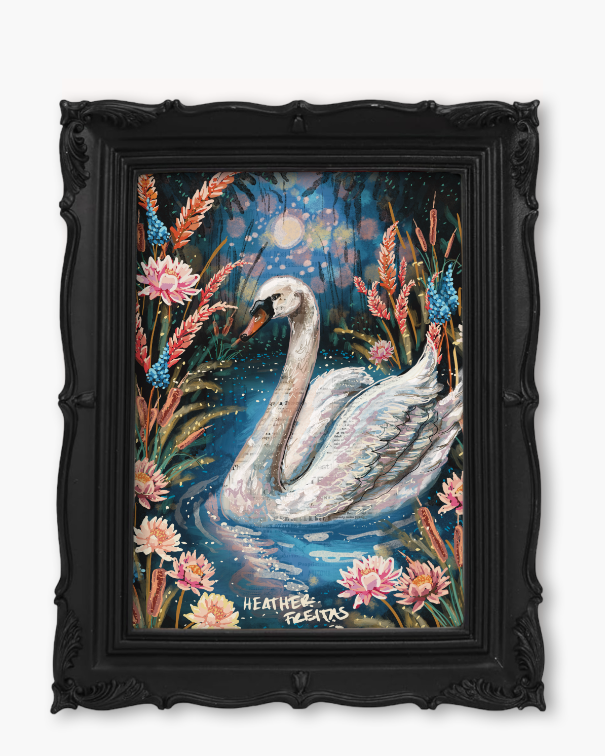 Swan Fine Art Magnet ( Large )