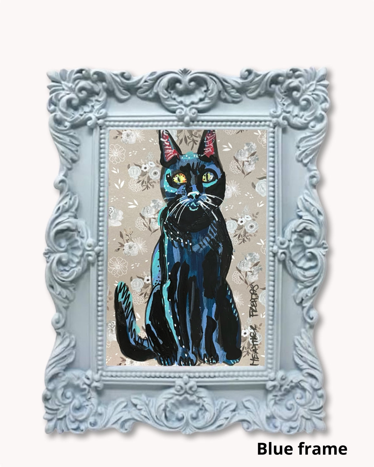 Flora Black Cat ( Original Painting )