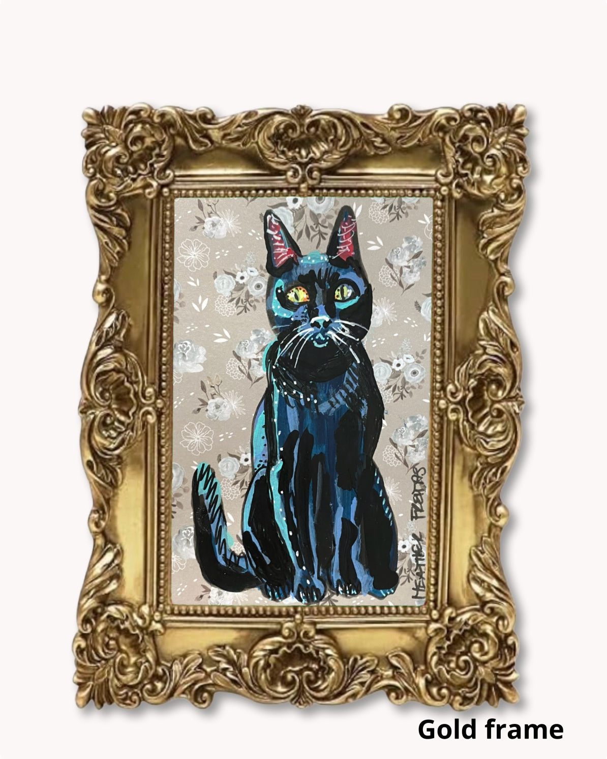 Flora Black Cat ( Original Painting )