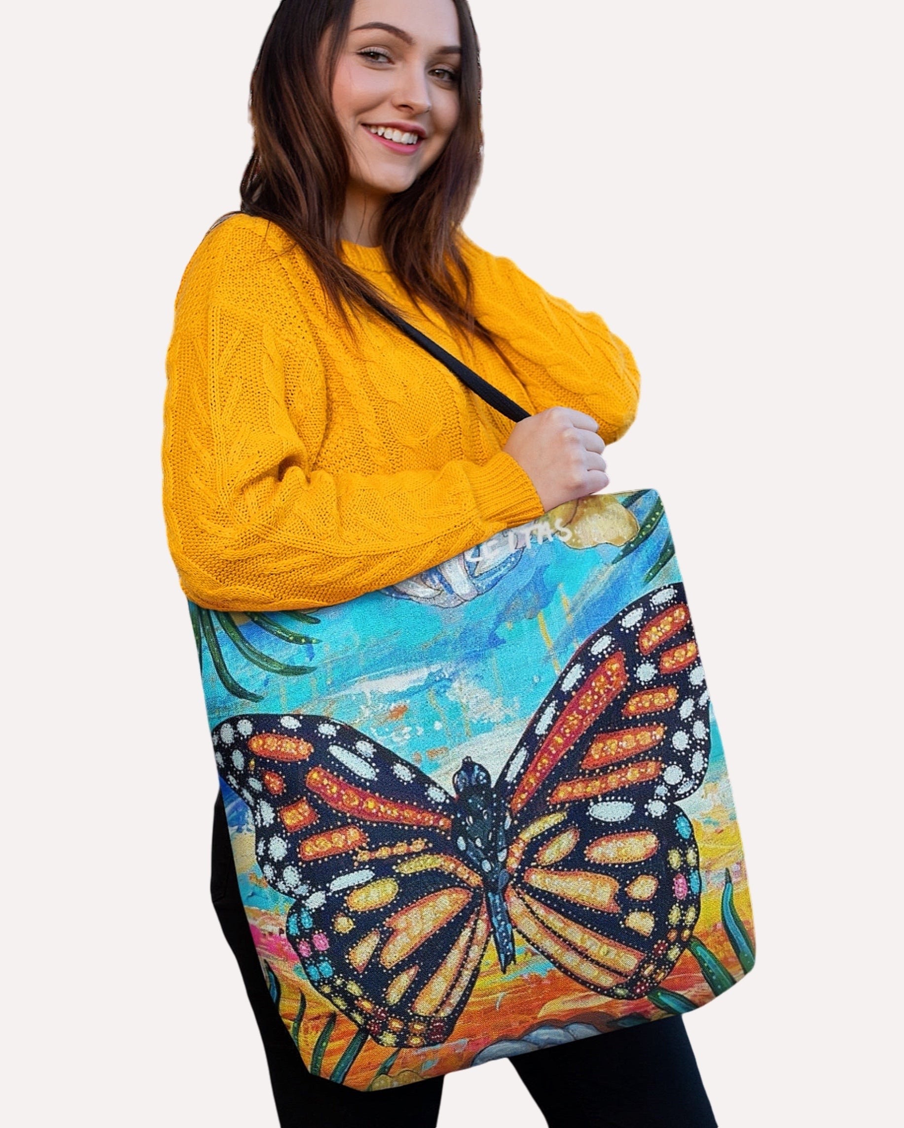 Tropical Monarch Tote Bag