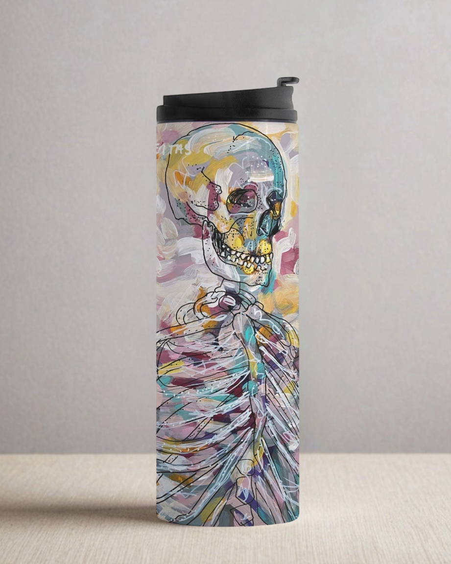 Pastel Skeleton Thermal Tumbler 16 oz.