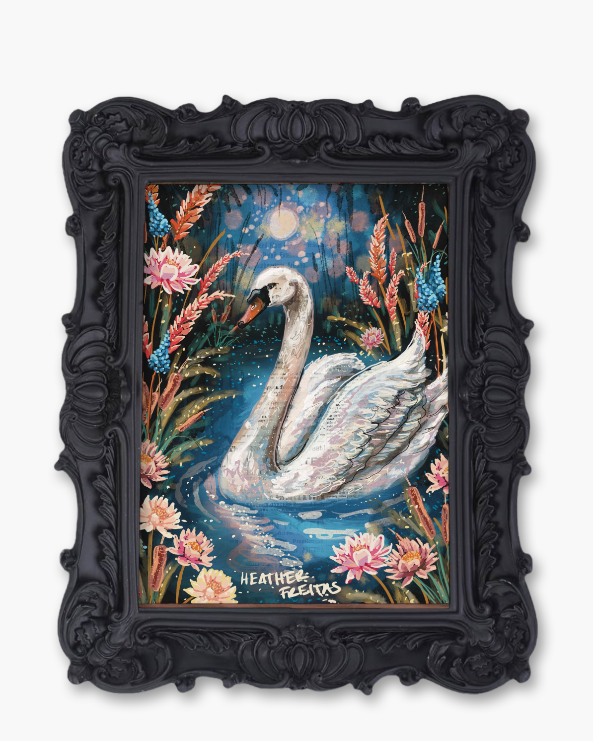 Swan Fine Art Magnet ( Large )