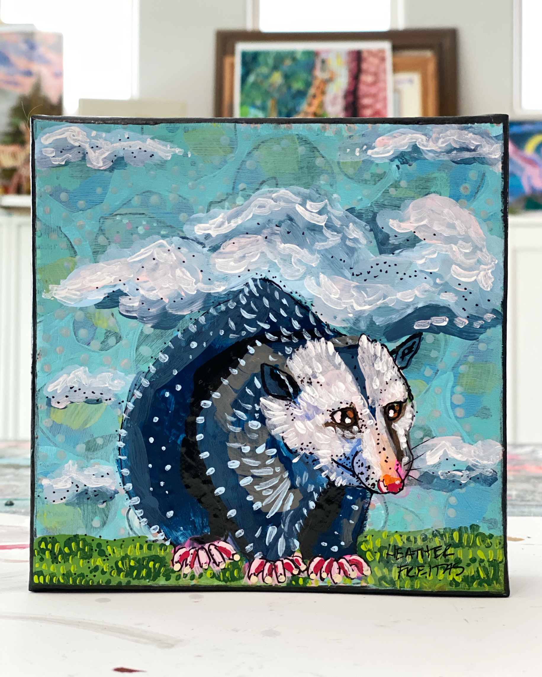 Sunday Day Opossum ( original painting )