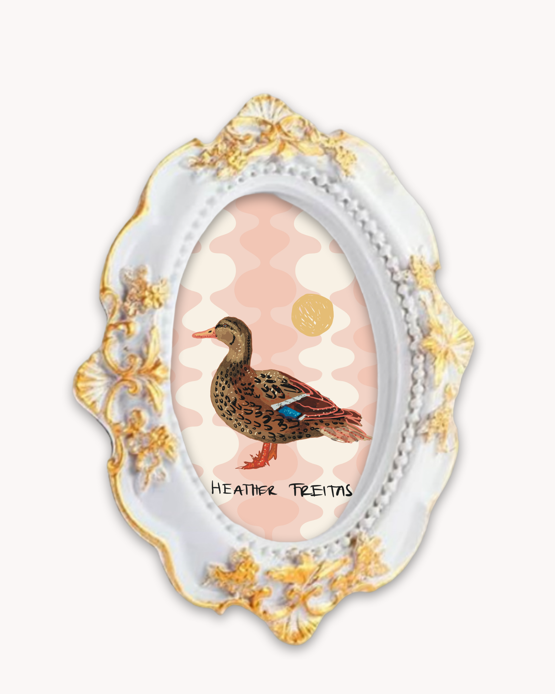 Lady Duck Framed Magnet