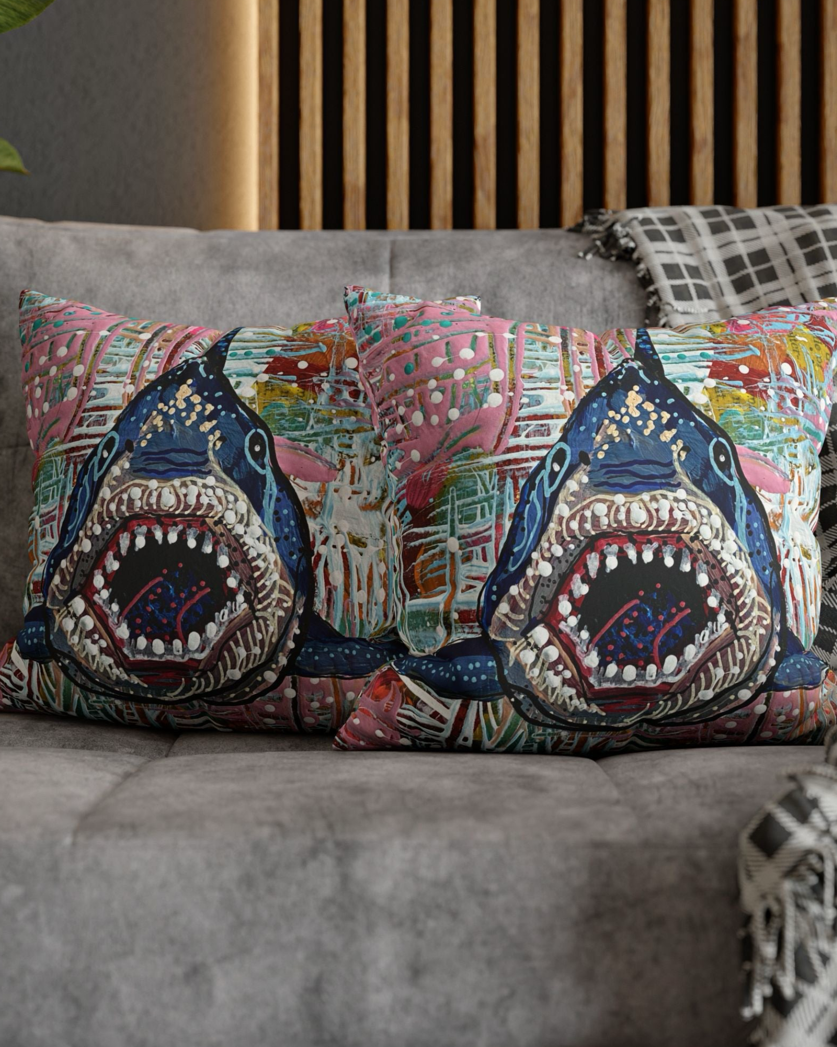 Great White Shark Faux Suede Pillowcase