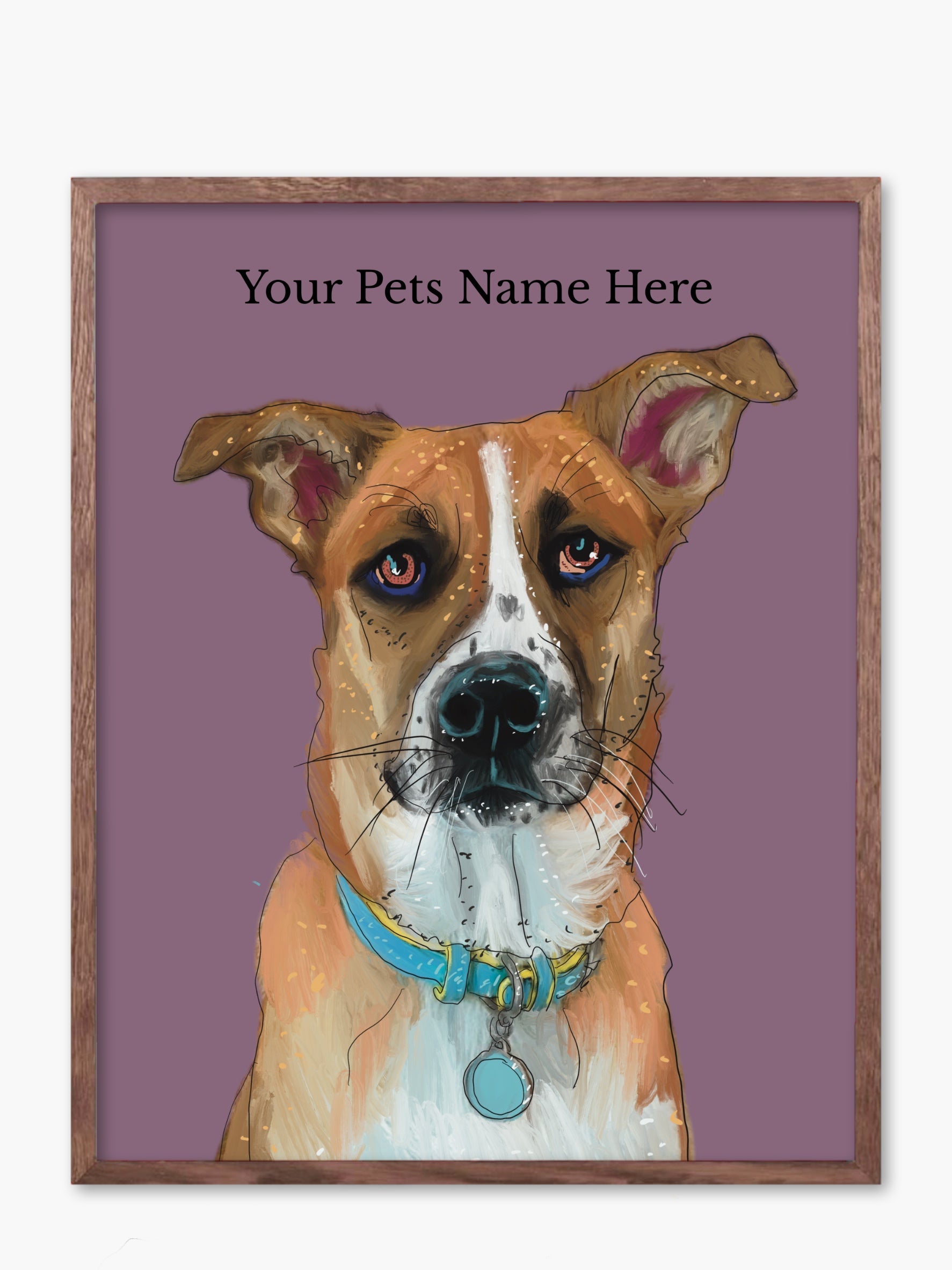 Custom Pet Portrait - Digitally Hand Painted Print