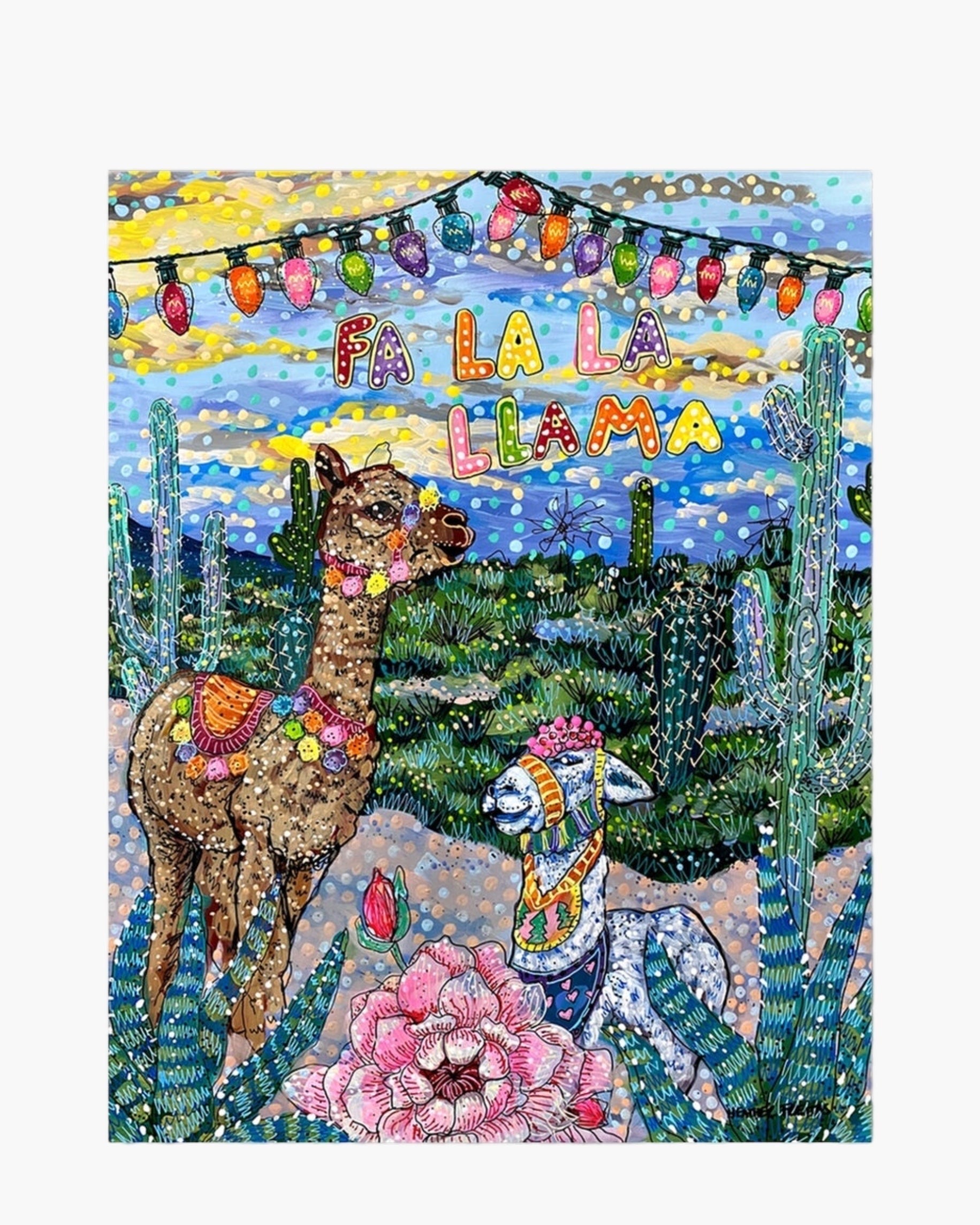 Fa La La Llama - Limited Edition Signed Paper Print