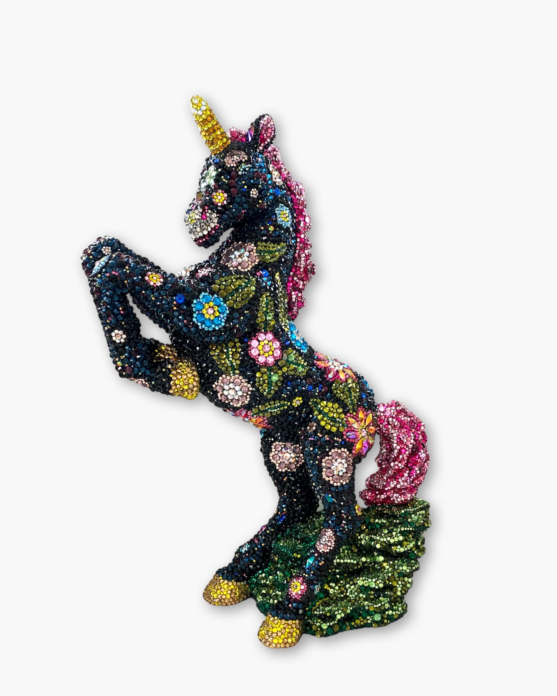 Blossoms Of Belief Crystal Unicorn Scultpure