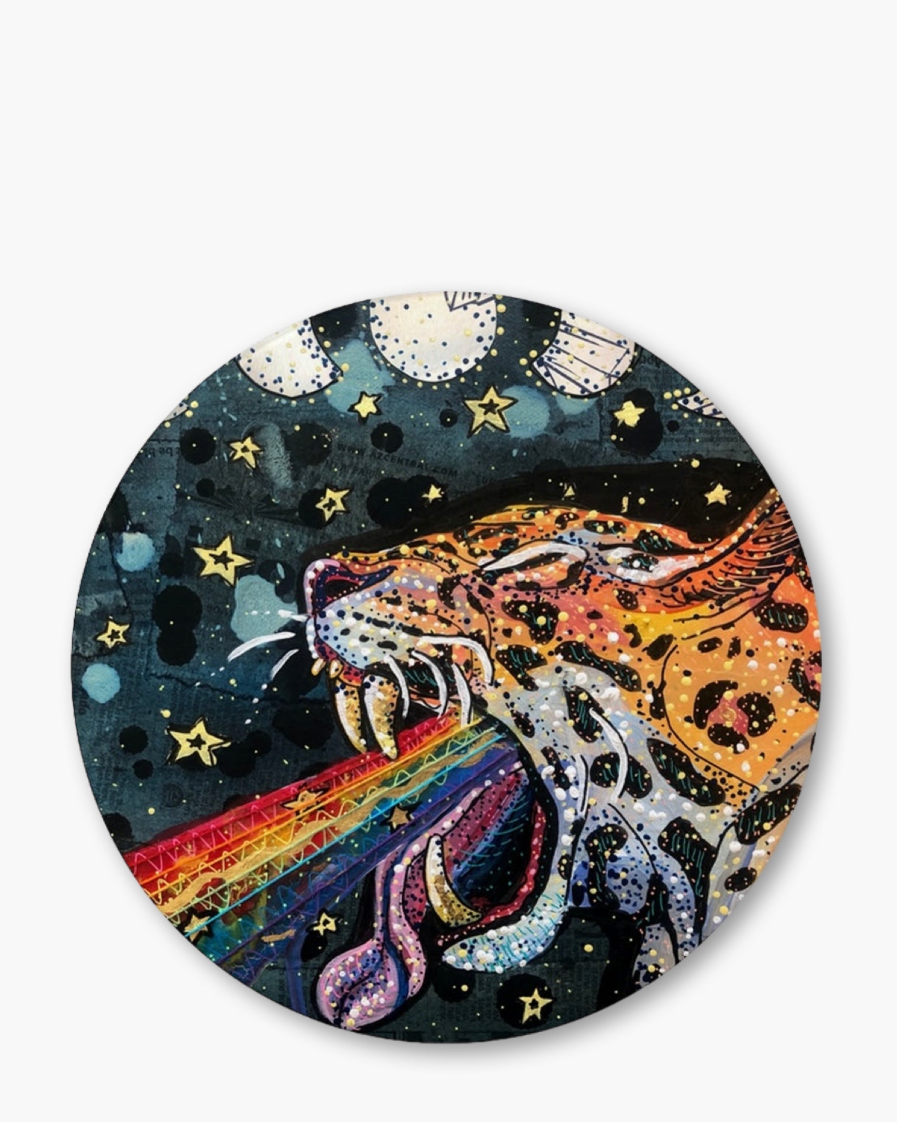 Moon Tides & Jaguar Vibes Glass Chopping Board