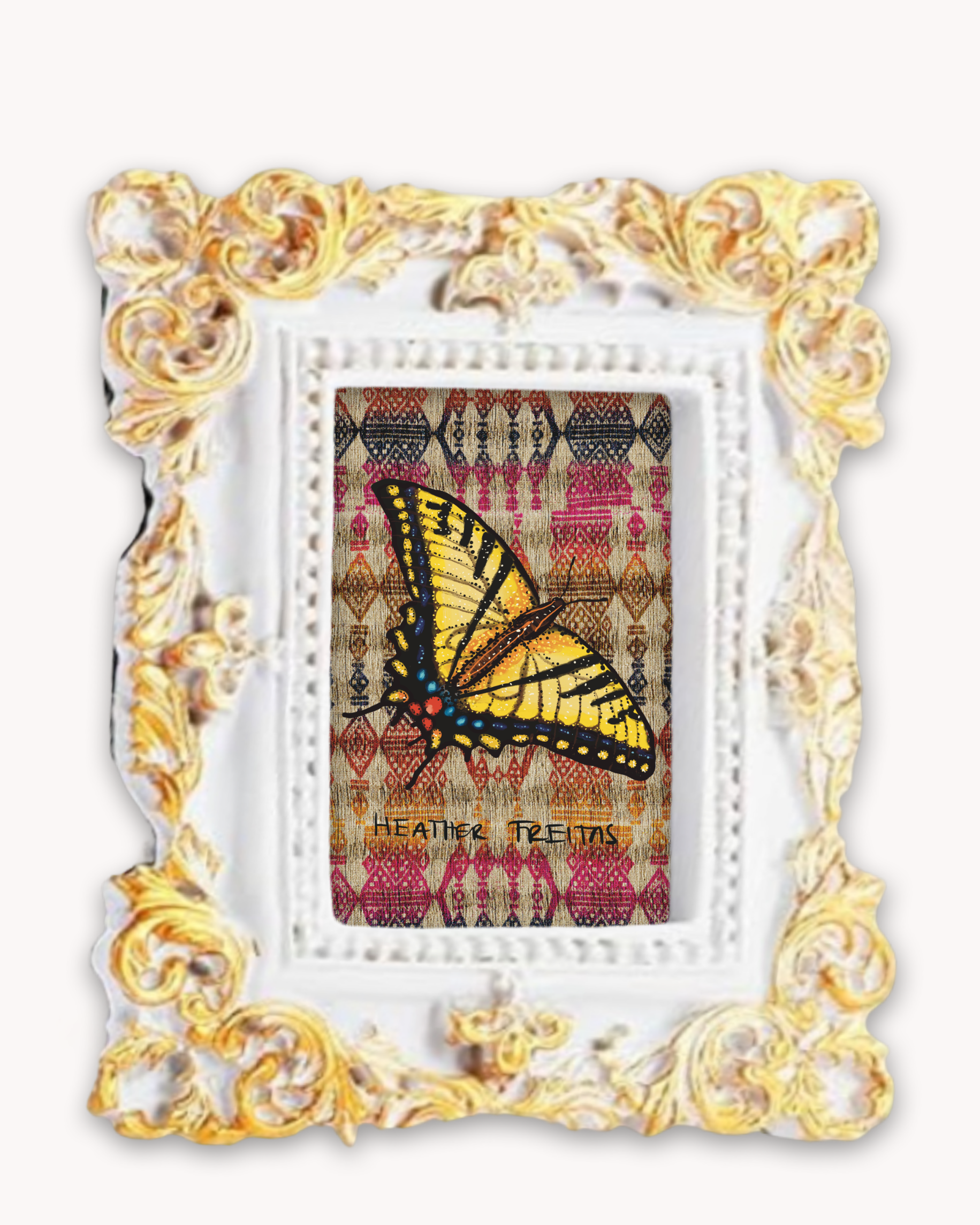 Two-tailed Swallowtail Butterfly Framed Magnet be