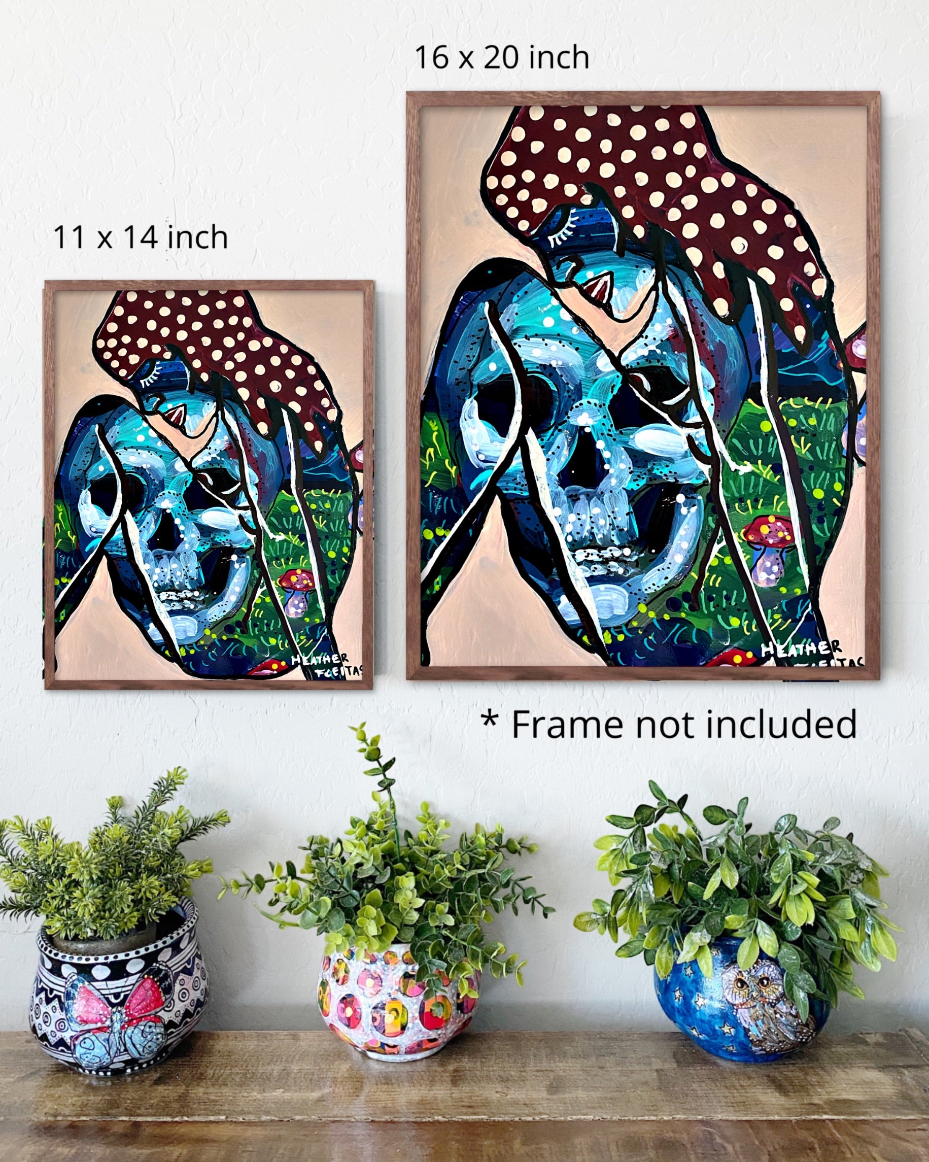 Pieces Of Me ( Mushroom Forest Skull ) - Limited Edition Print