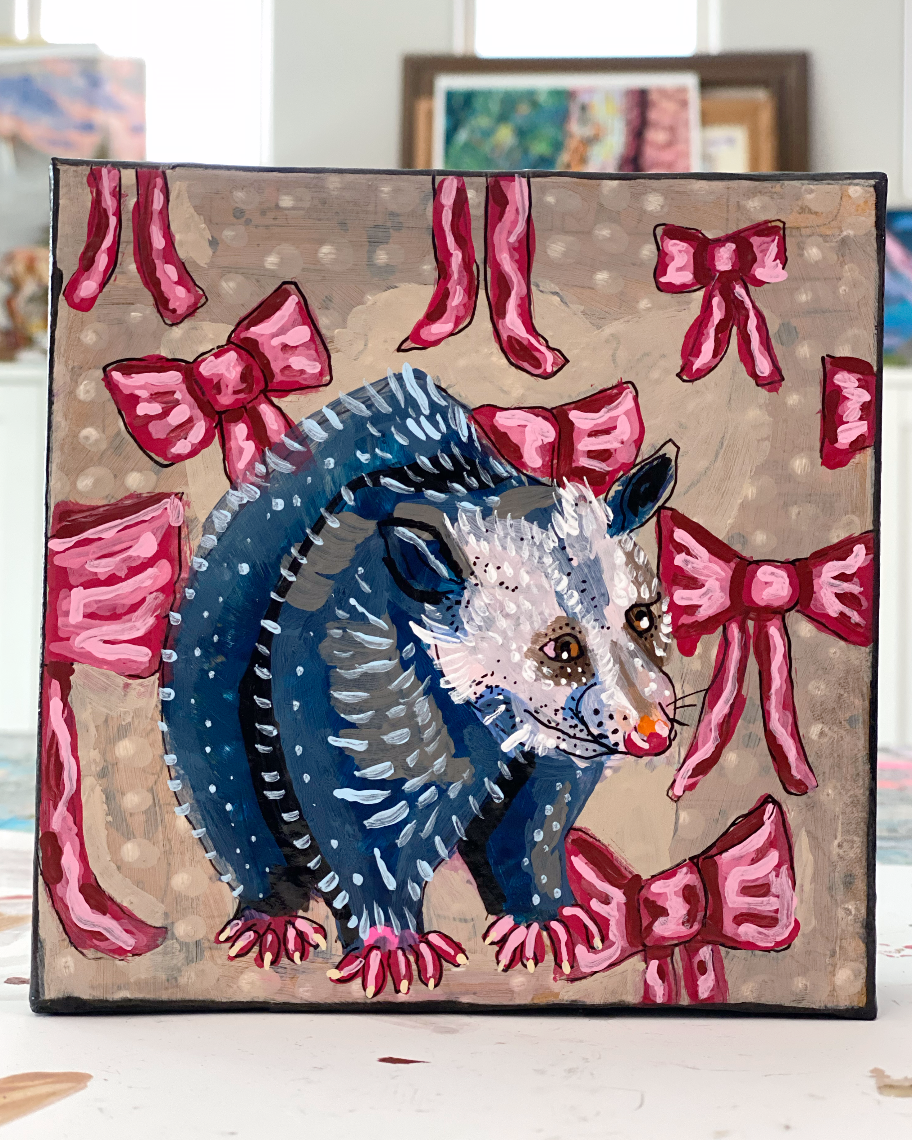 Opossum Bows ( original painting )