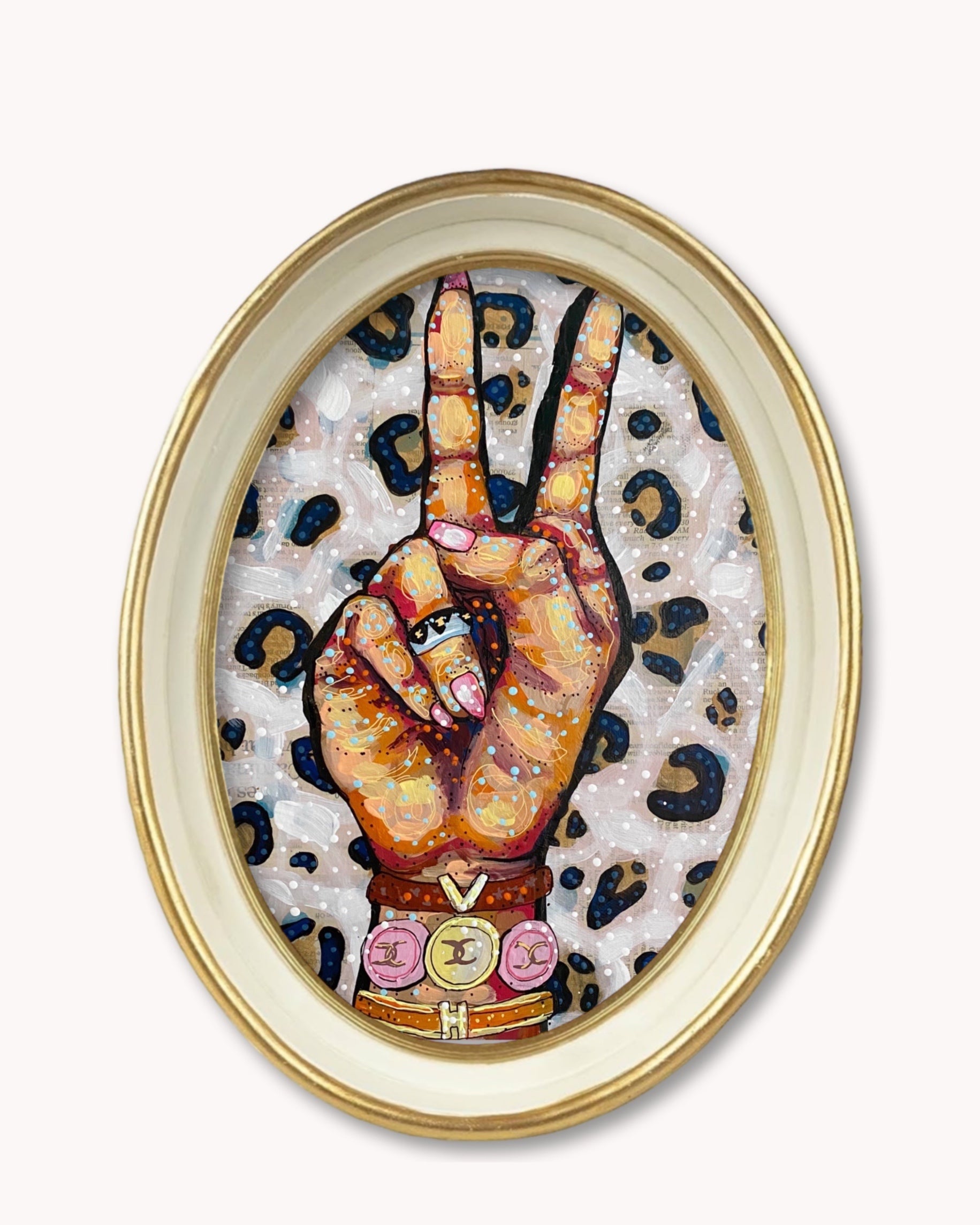 Peace, Love, Fashion & Leopard Trinket Tray