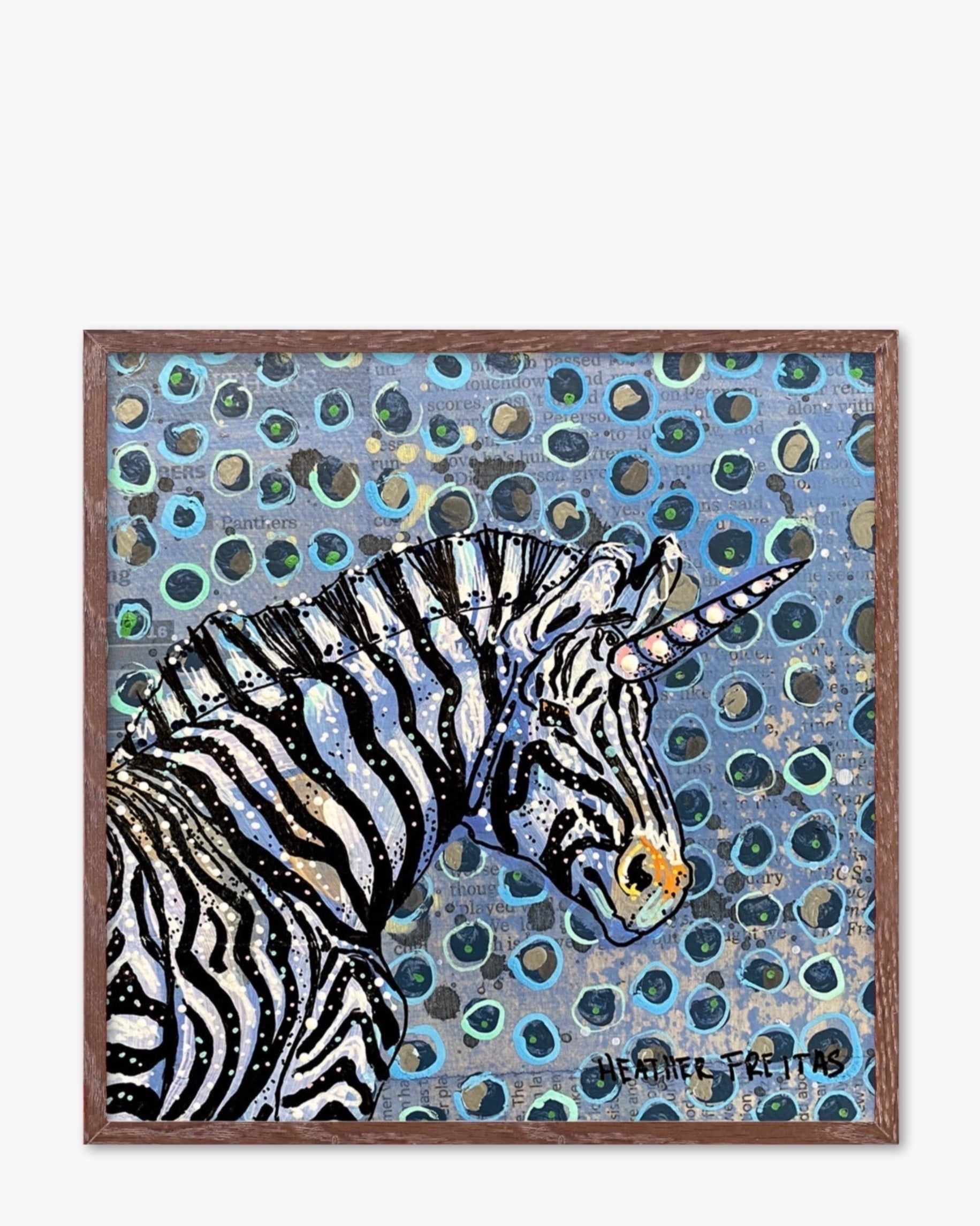 Zebra Unicorn - Limited Edition Signed Paper Printt