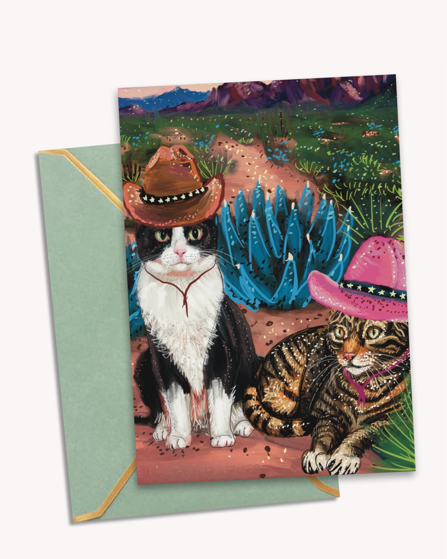 Cats - Limited Edition Fine Art Greeting Card 9 pack