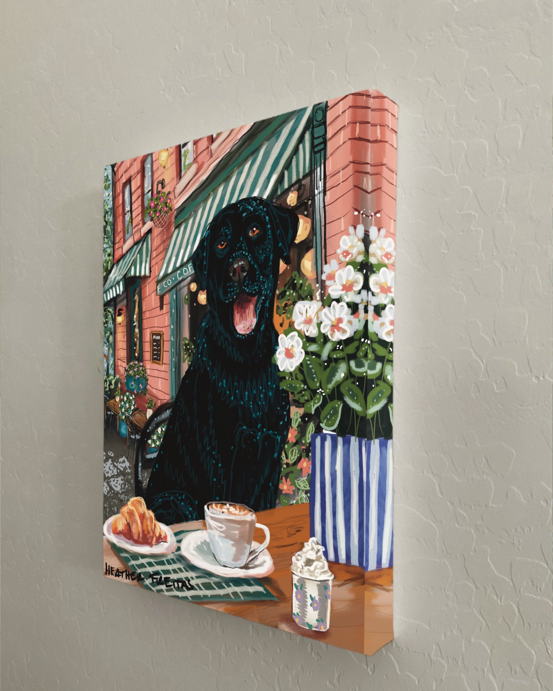 Build Your Own Dining Dog Art Print - Labrador