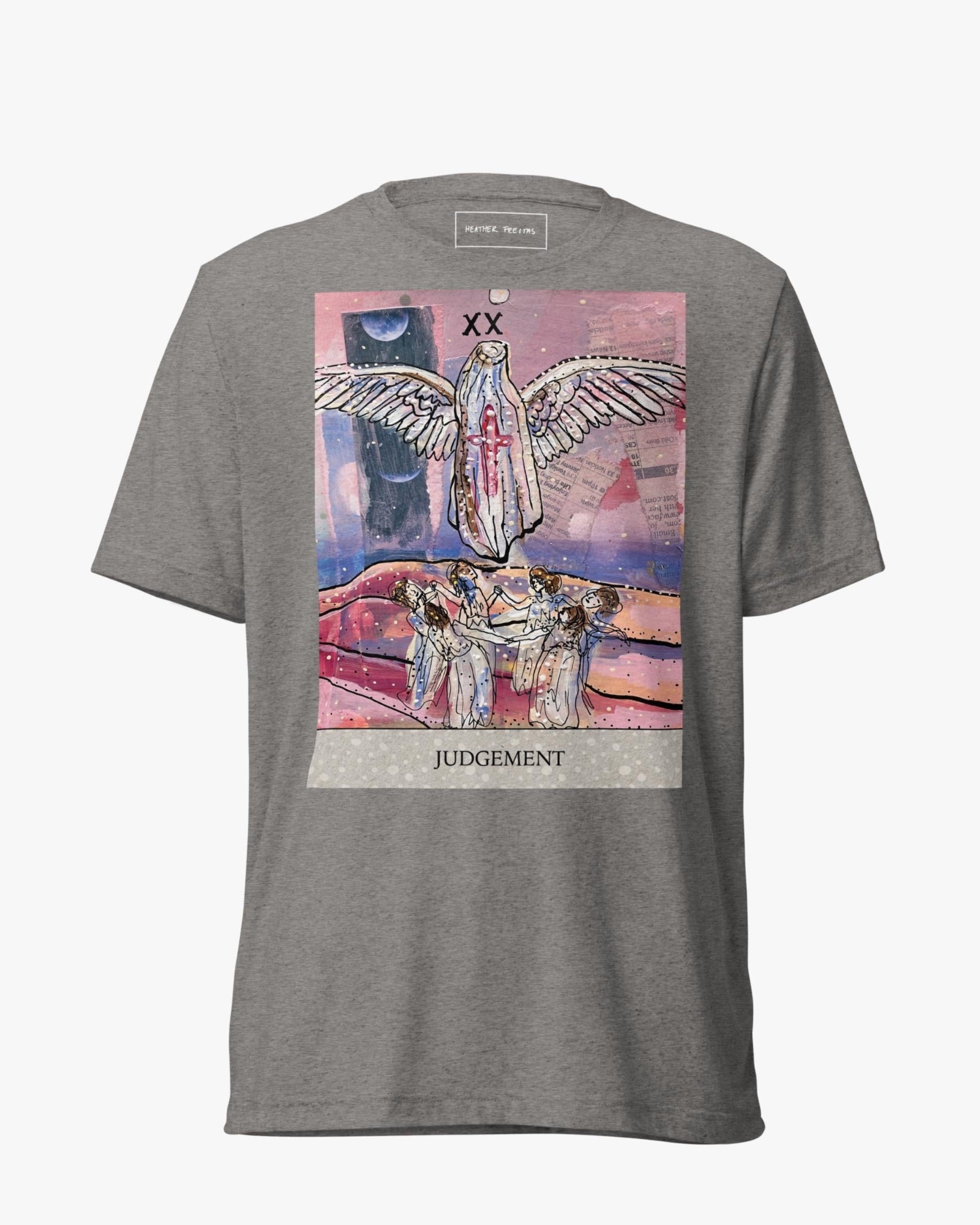 Judgement Tarot Unisex Short Sleeve T-shirt - Heather Freitas - fine art home deccor