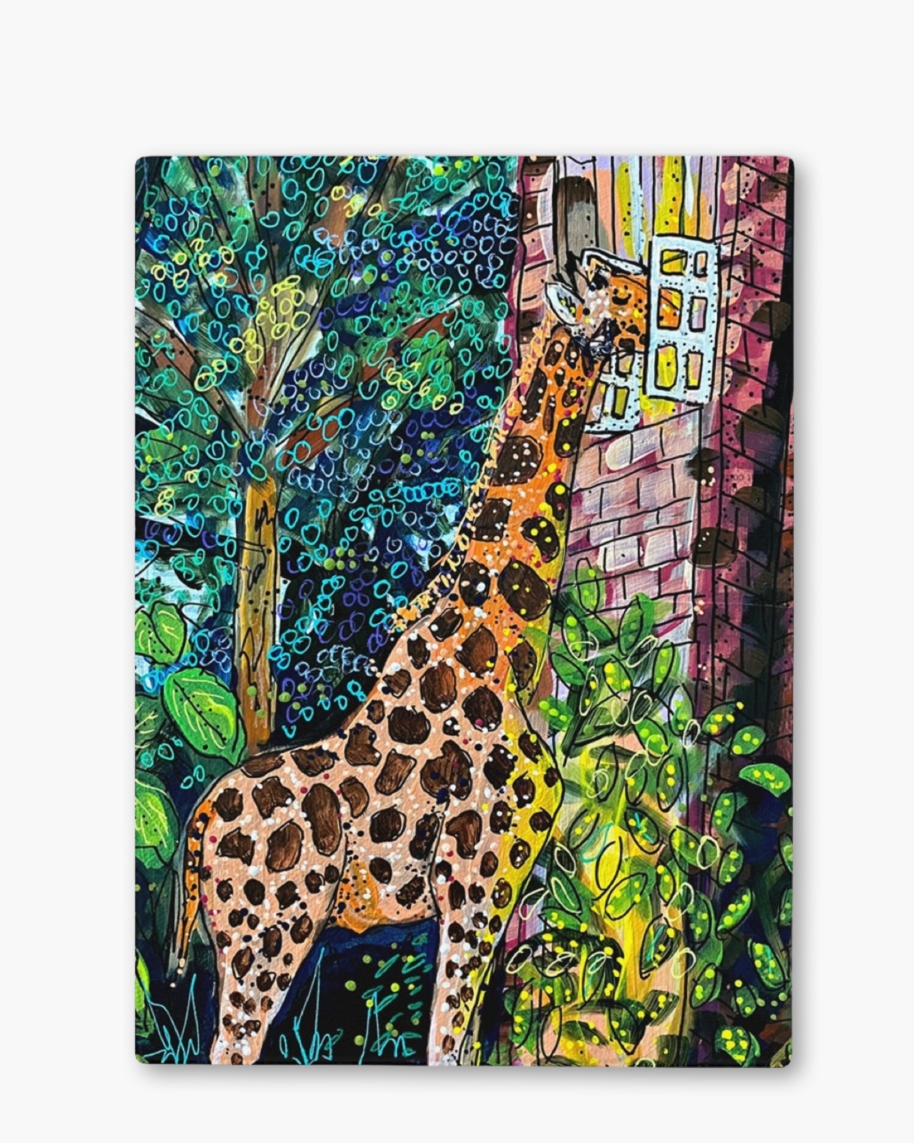 Twilight Snack Giraffe Glass Chopping Board