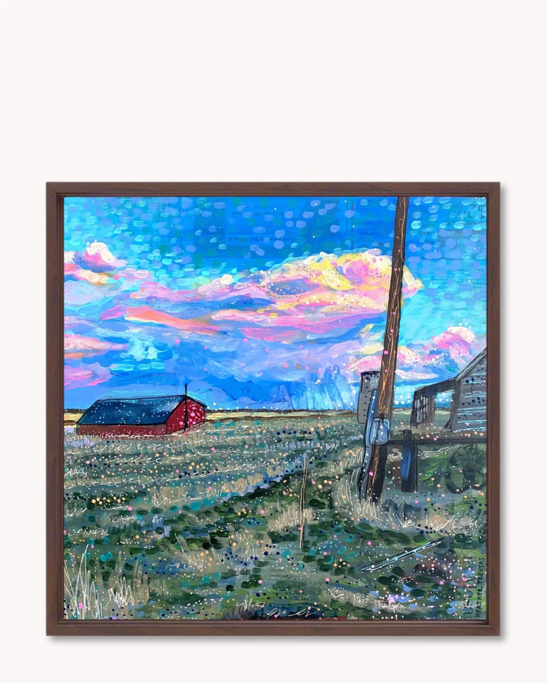 Twilight Sunset Farm - @ sptreuvyn ( Original Painting )