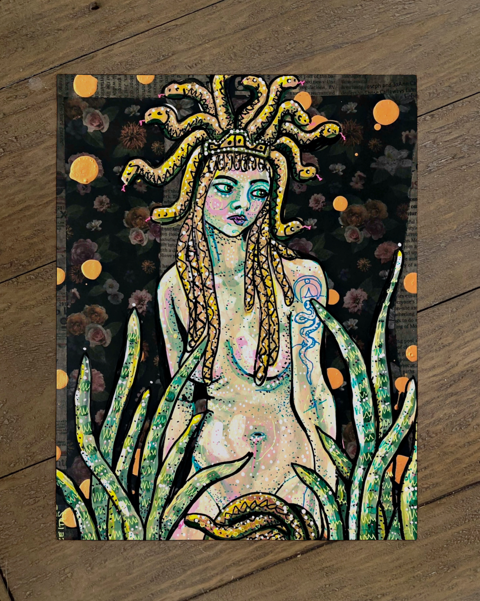 Medusa And The Seasnake - Limited Edition Mini Print