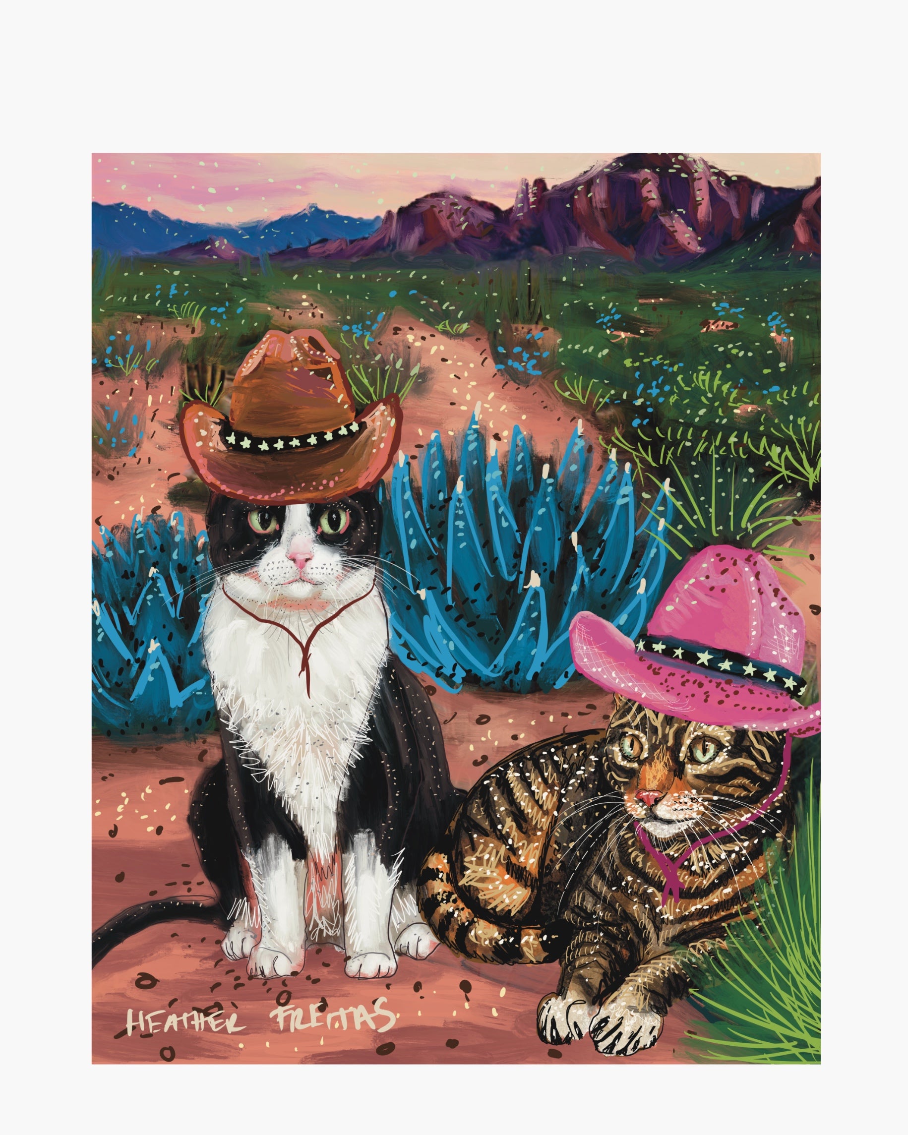 Cowboy Cats - Limited Edition Signed Paper Print