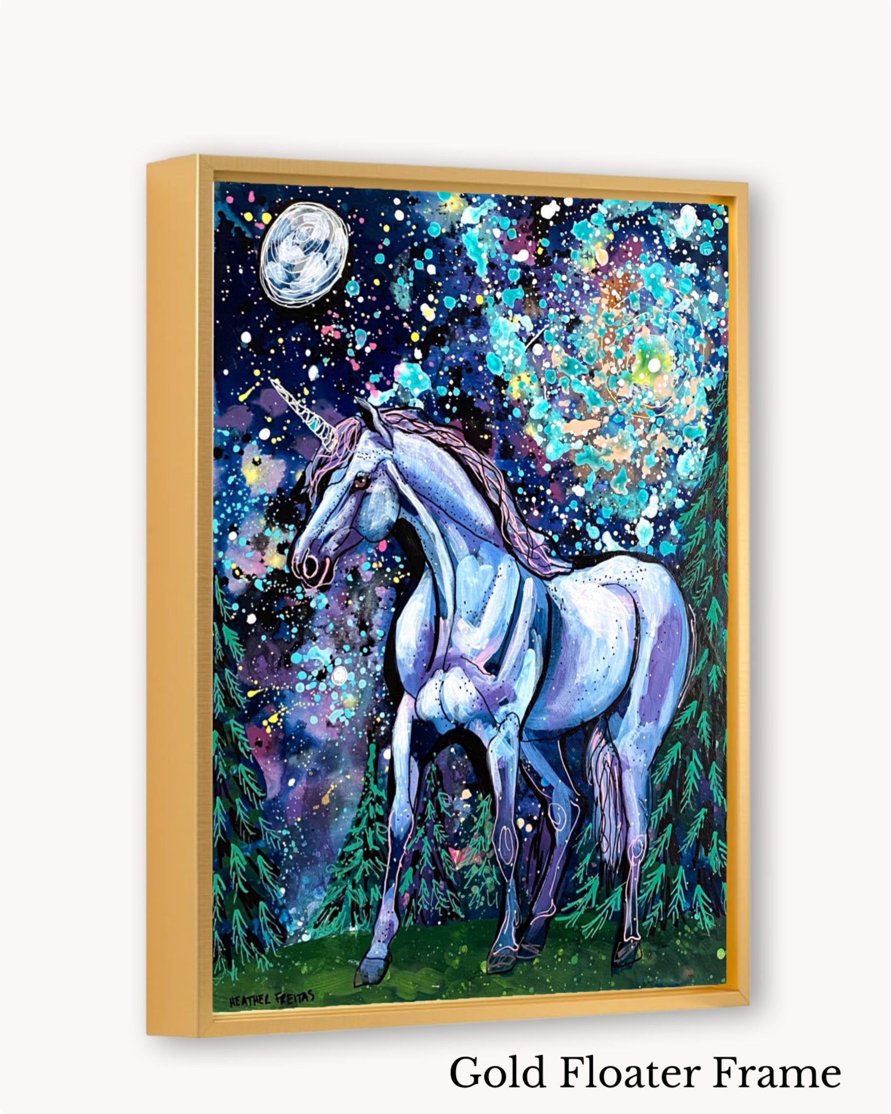 Spiral Galaxy Unicorn ( Original Painting )