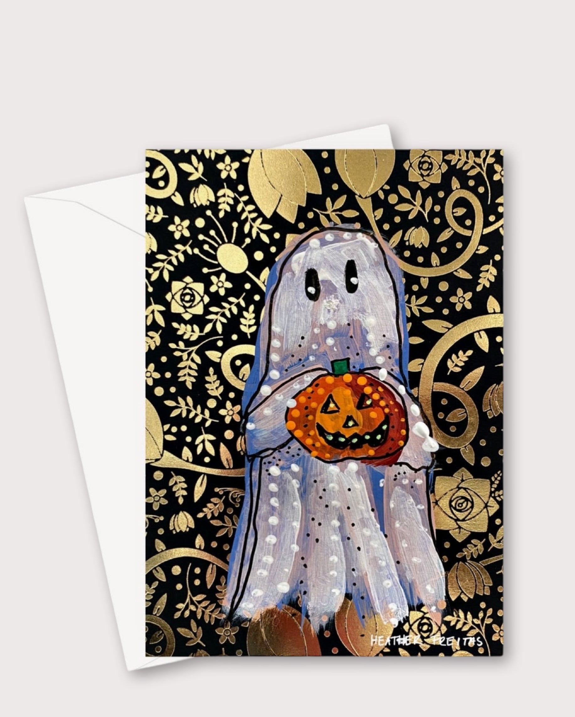 Gold Ghost Greeting Card / Fine Art Print