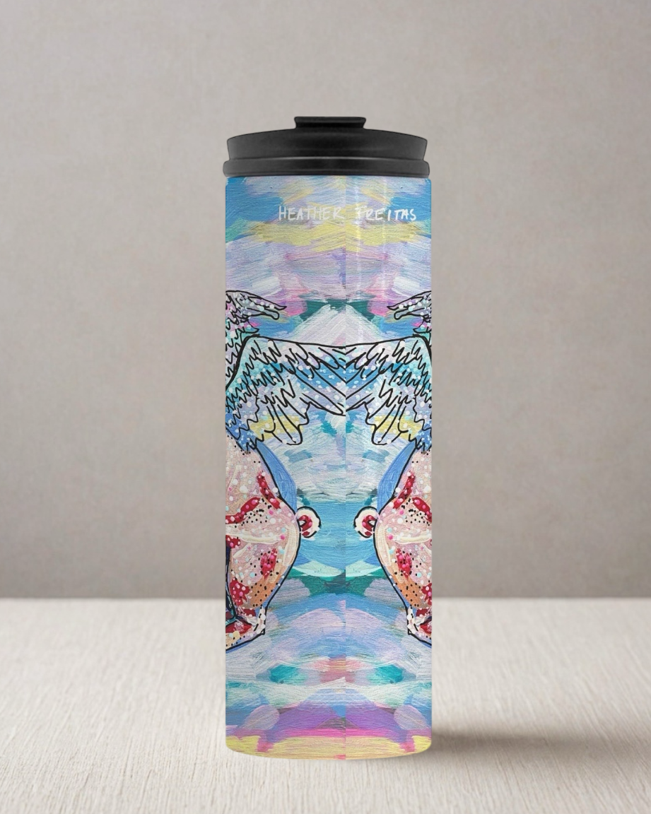 Pastel Flying Pig Thermal Tumbler 16 oz.