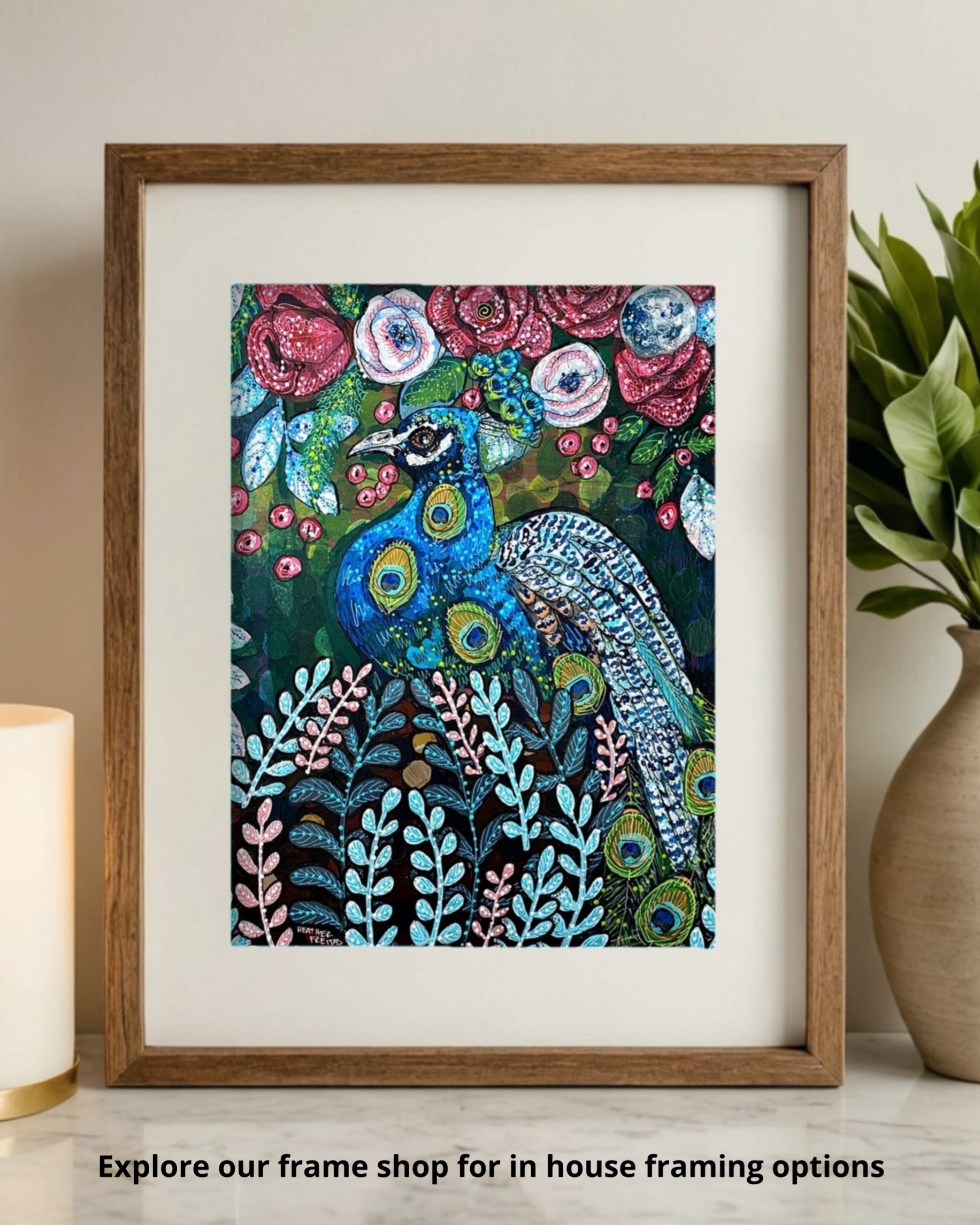 Blue Boy Peacock - Limited Edition Print