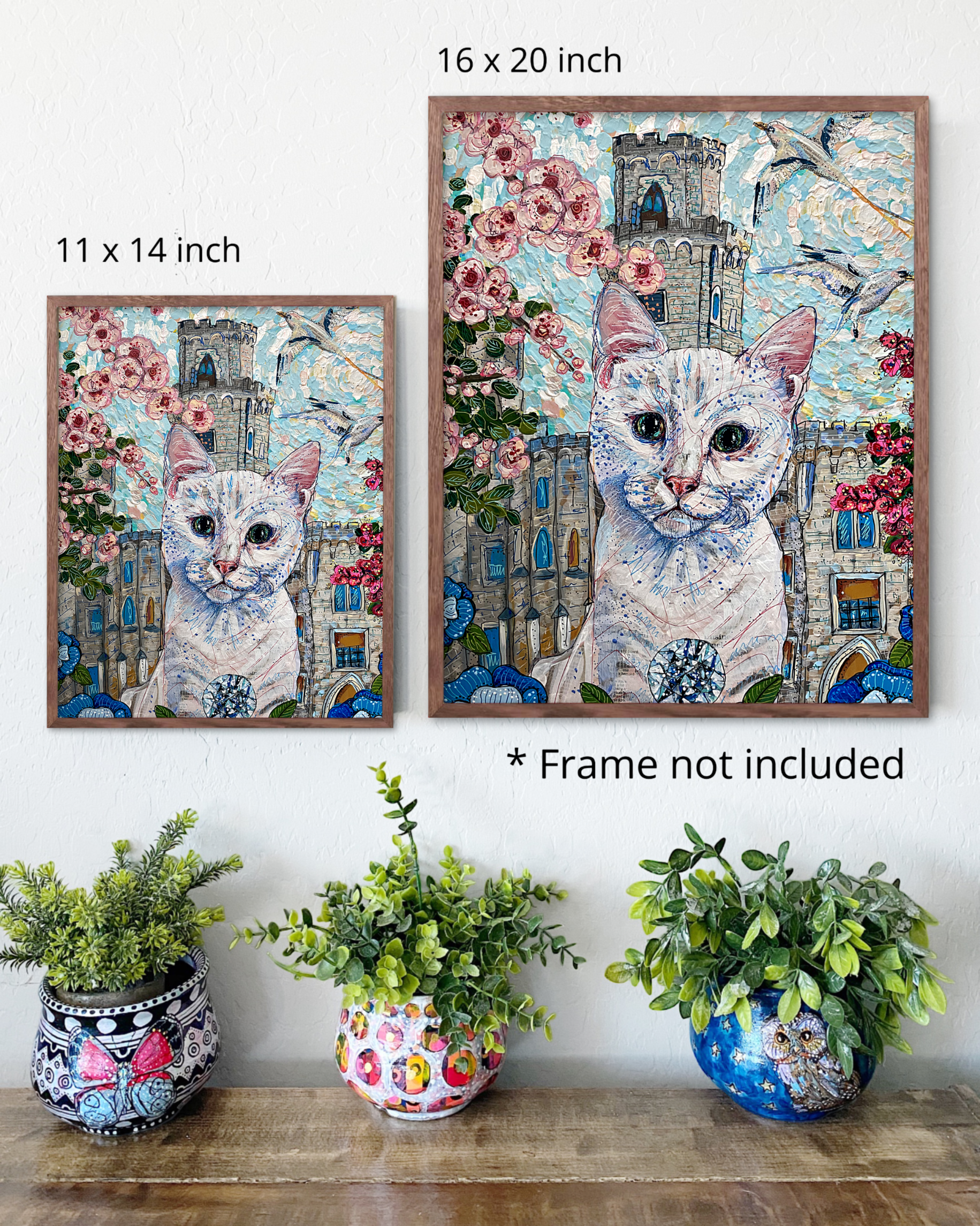 Blossom Castle Cat - Limited Edition Print