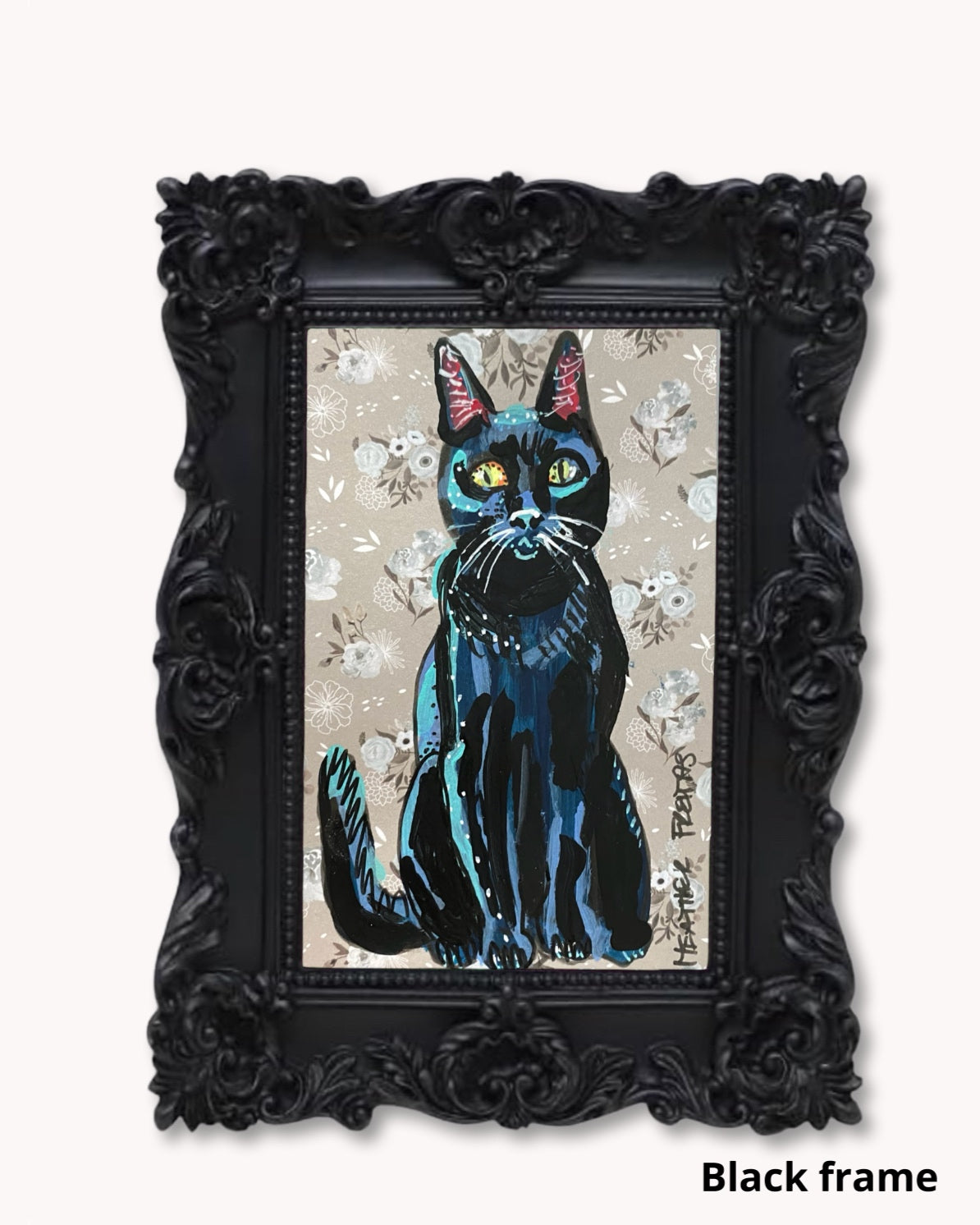 Flora Black Cat ( Original Painting )