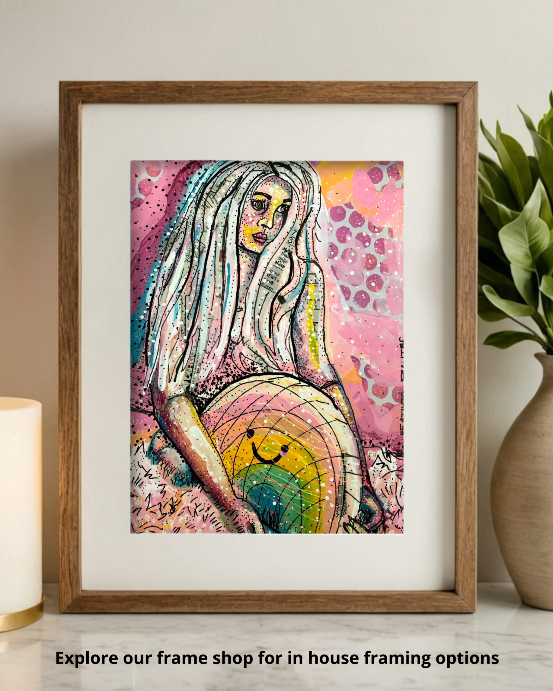 Mushroom Mandy Rainbow Pillow - Limited Edition Mini Print